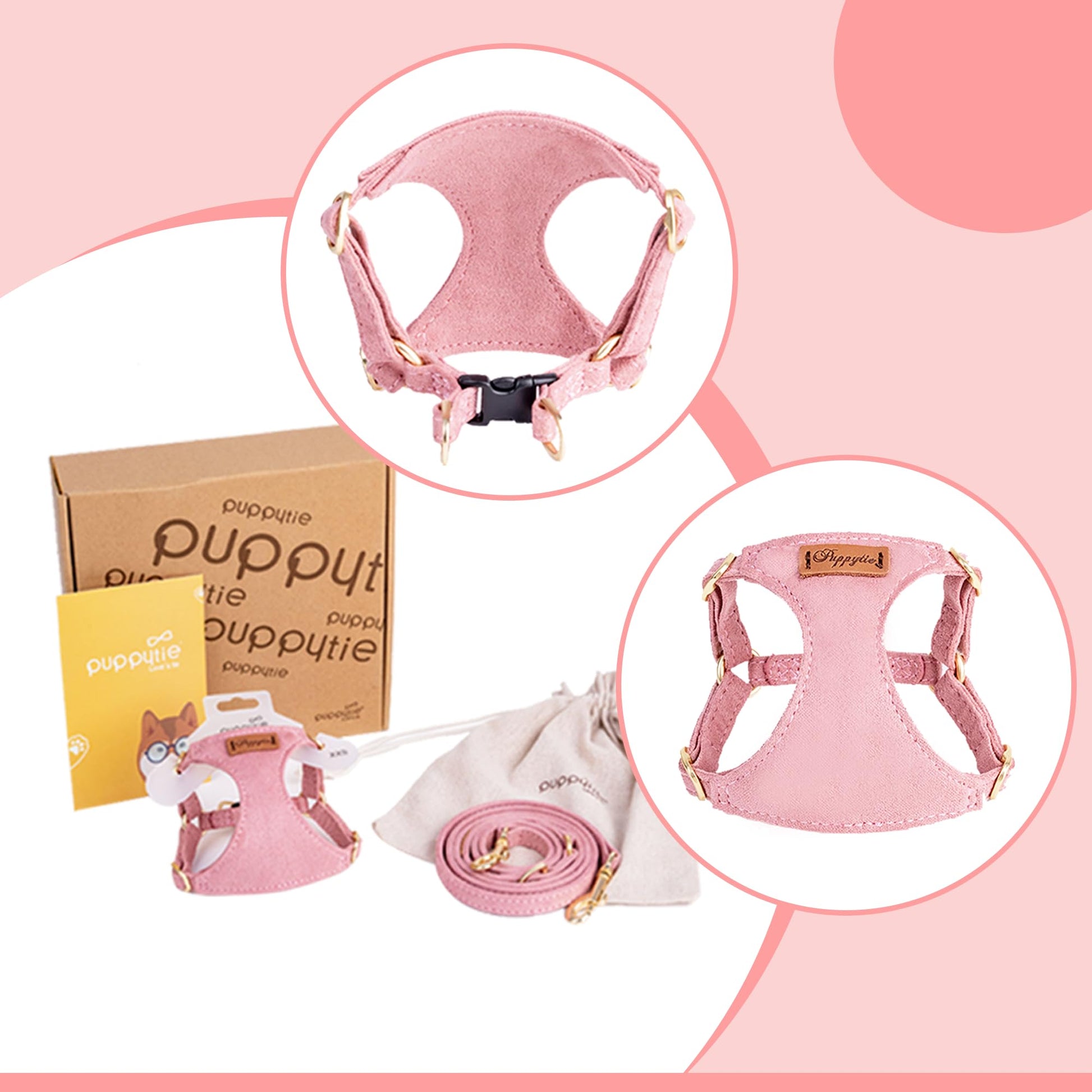 Puppytie No Pull XXS Puppy Harness with Multifunction Dog Leash The Dachshund Zone