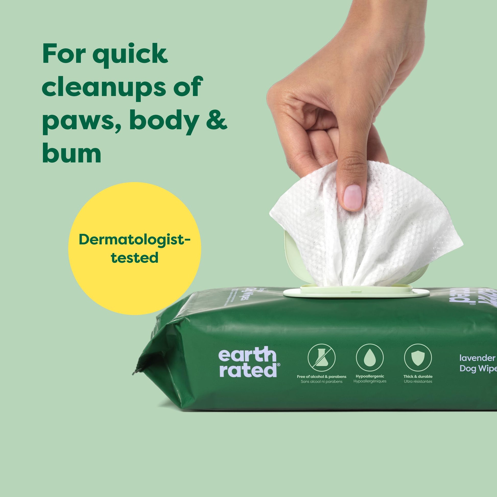 Earth Rated Dog Wipes, Hypoallergenic, Cleaning and Hydrating The Dachshund Zone