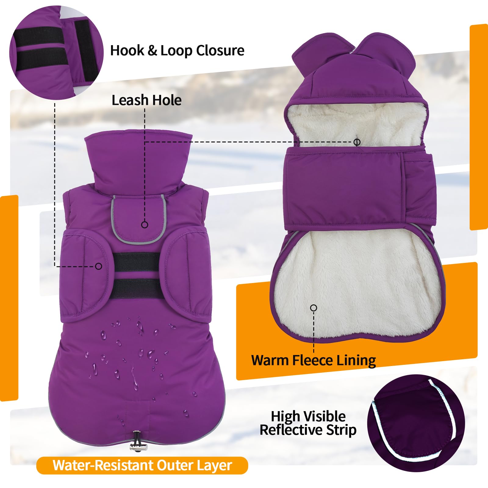 LeLePet Dachshund Coat - Warm, Waterproof Winter Jacket The Dachshund Zone