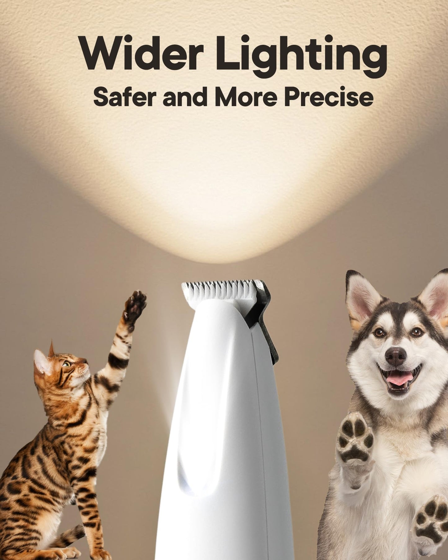 FURBONA Upgraded Dog Paw Trimmer with LED Light, 18 mm Widen Blade, 35 dB Low Noise, LED Display, Fully Waterproof, Rechargeable Clipper for Dogs Cats Trimming Paws, Eyes, Ears, Face, and Rump The Dachshund Zone