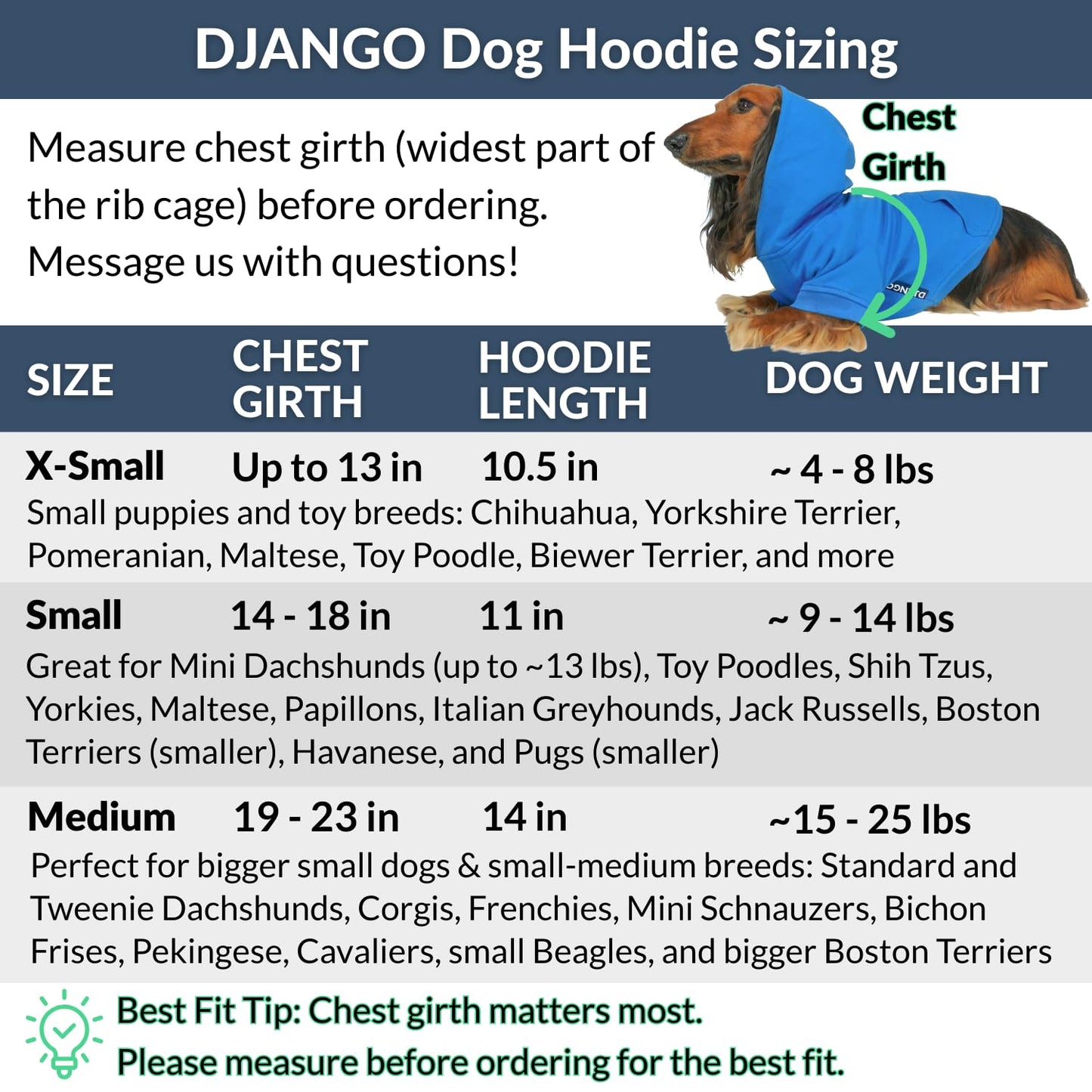 Dog Hoodie – Warm Winter Dog Sweater & Fully Lined The Dachshund Zone