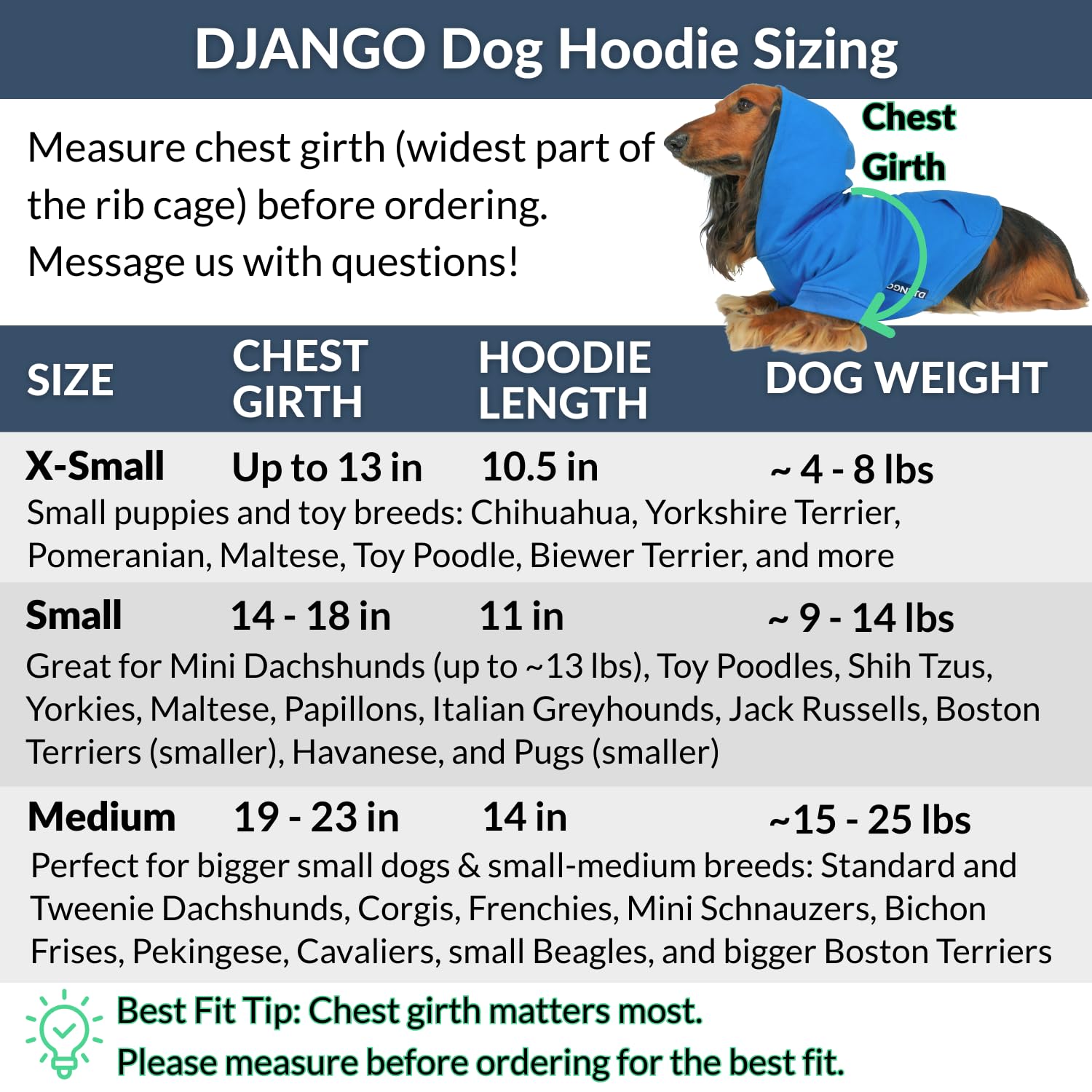 Dog Hoodie – Warm Winter Dog Sweater & Fully Lined The Dachshund Zone