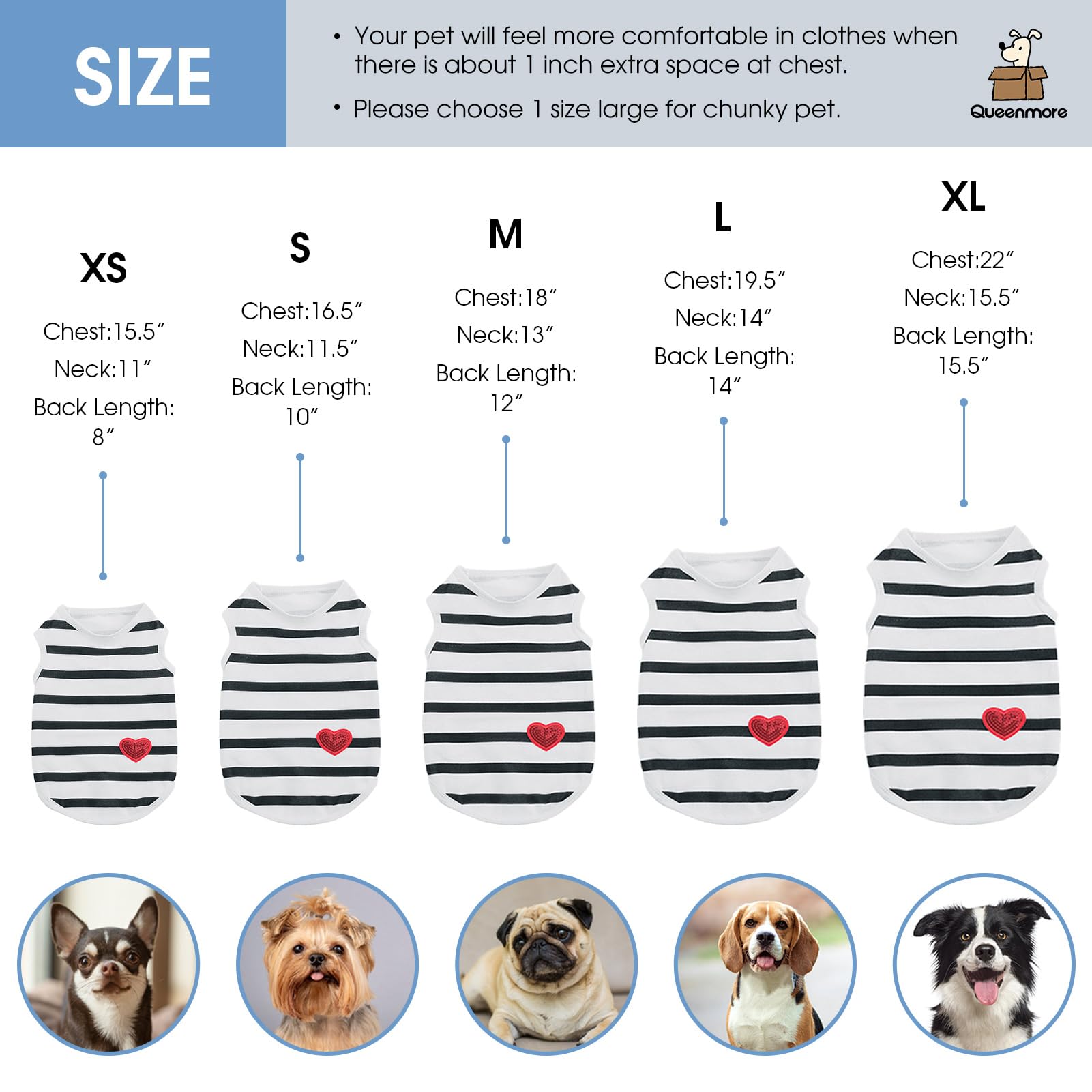 Queenmore Small Dog Shirt,Soft Breathable Dog Shirt for Dogs Cats Boy Girl,Pet Clothes for All Season,Breathable Lightweight Pet Tshirt for Frenchie, Dachshund, Yorkie The Dachshund Zone