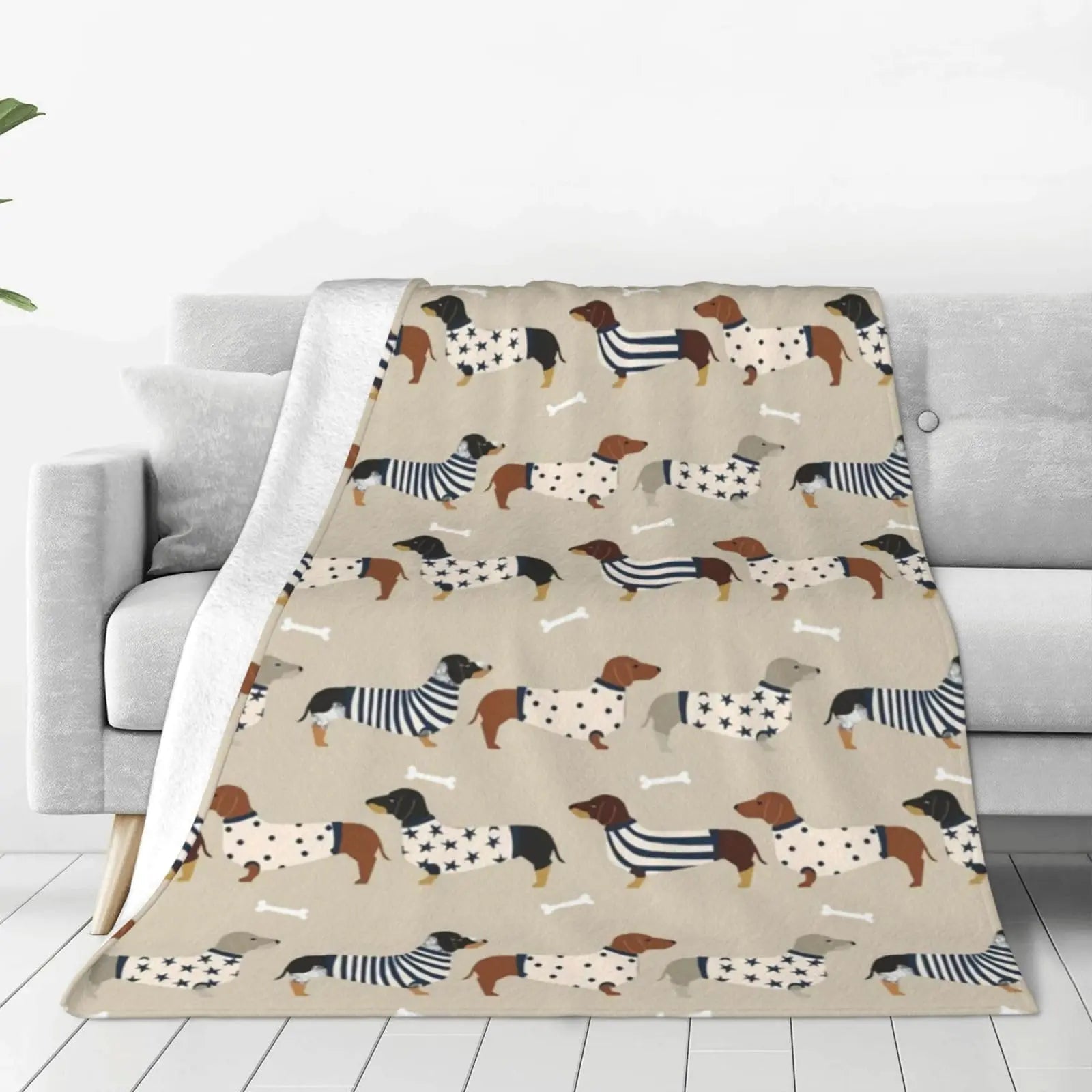 Dachshunds Dog Flannel Fleece Bed Throw Blanket The Dachshund Zone