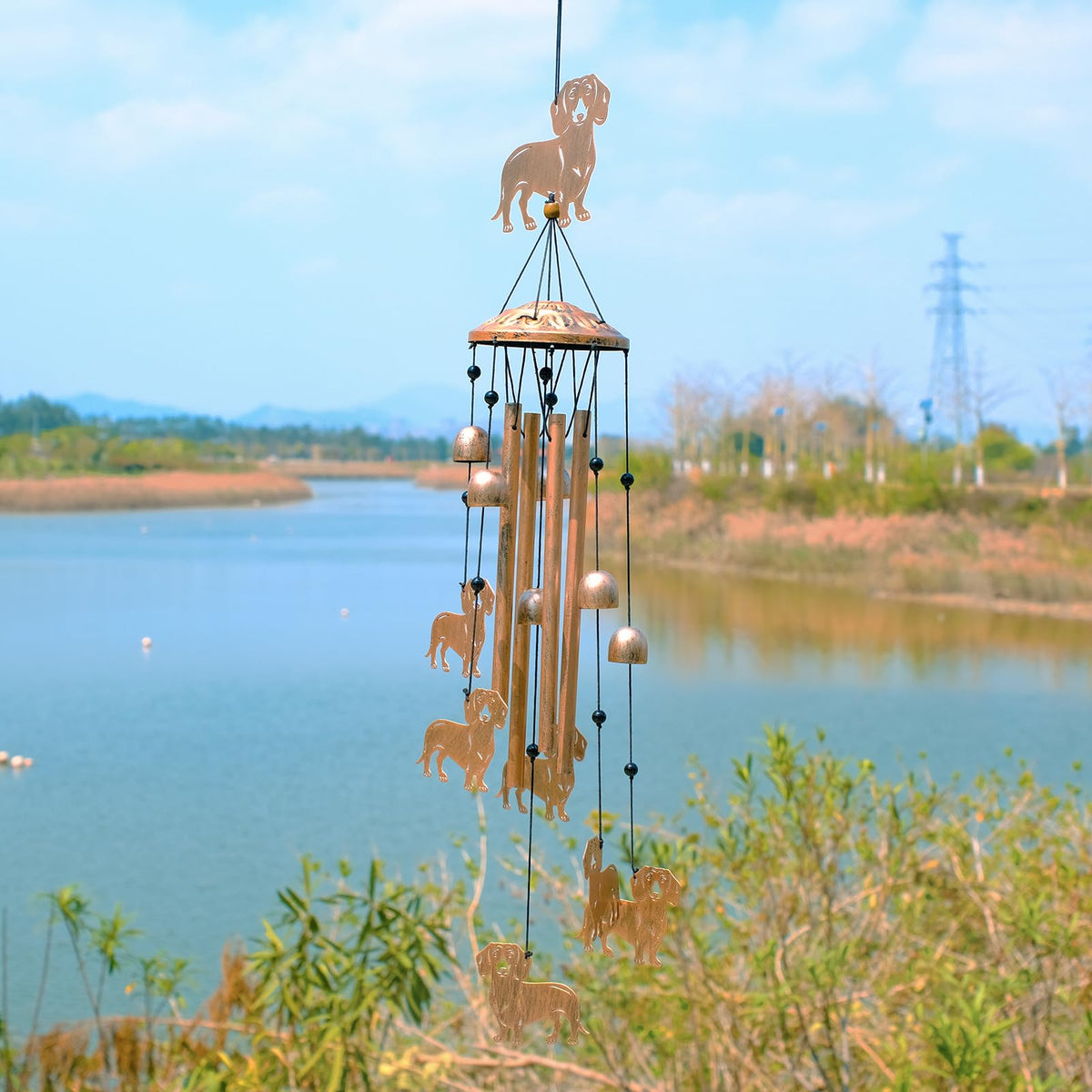 Dachshund Wind Chimes for Outside The Dachshund Zone