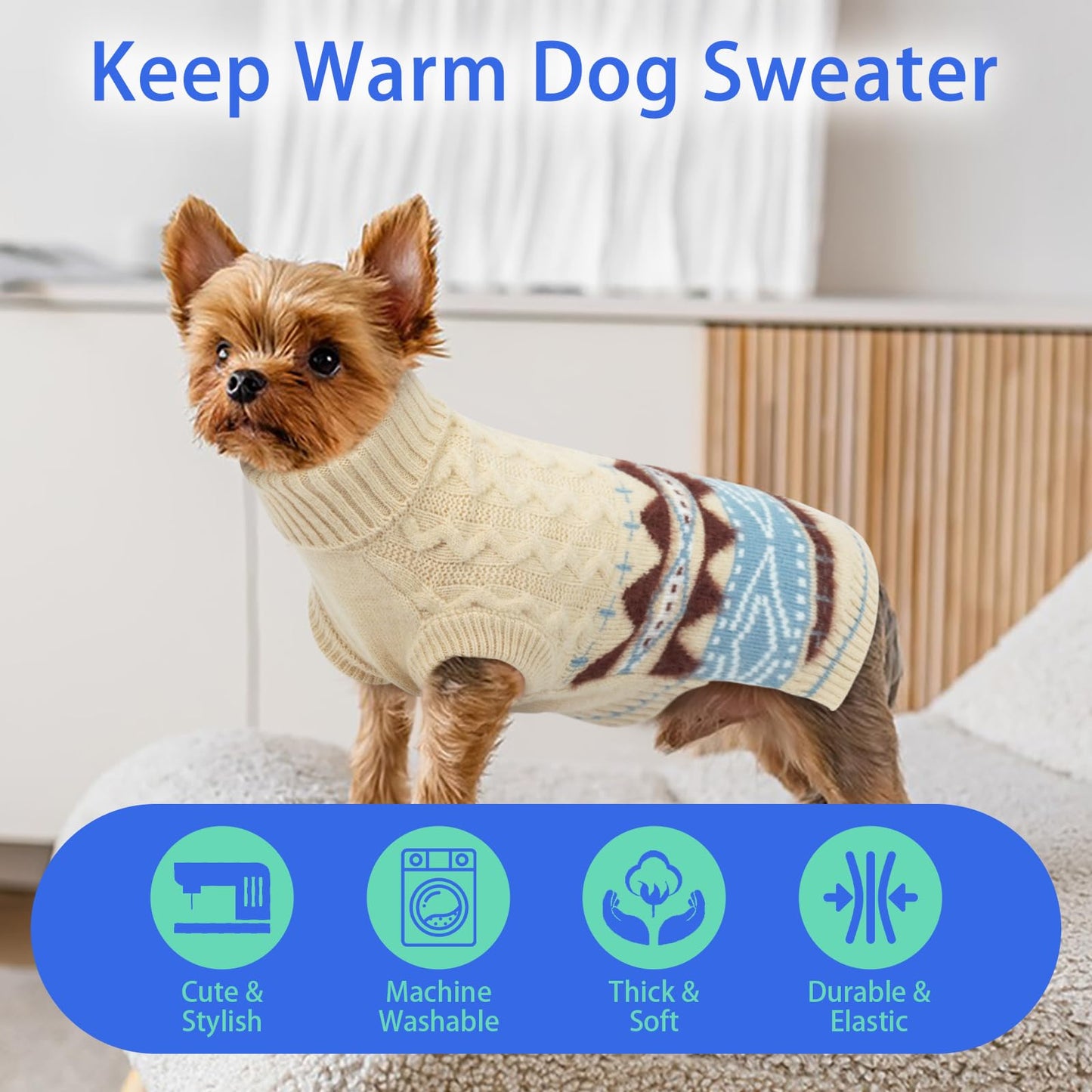 Windproof Dog Sweater Stretchy Medium Dog Sweater for Chilly Day The Dachshund Zone