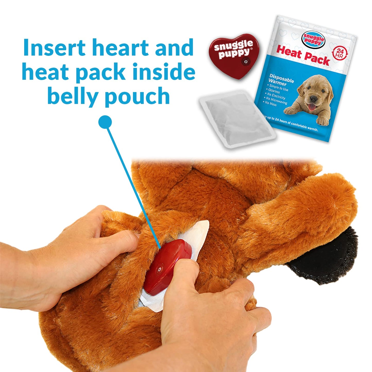 Original Snuggle Puppy Heartbeat Puppy Toy - Heartbeat Puppy for Dogs - Pet Anxiety Relief The Dachshund Zone
