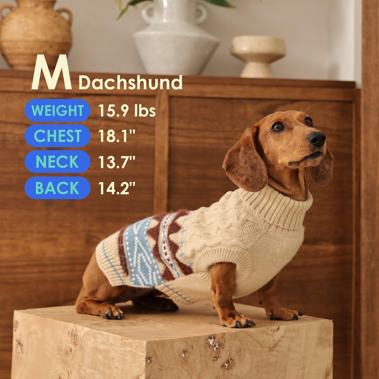 Windproof Dog Sweater Stretchy Medium Dog Sweater for Chilly Day The Dachshund Zone