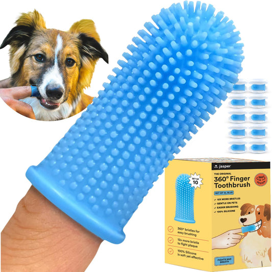 Jasper Dog Toothbrush, 360 Degree Pet Tooth Brushing Kit Toothbrush The Dachshund Zone