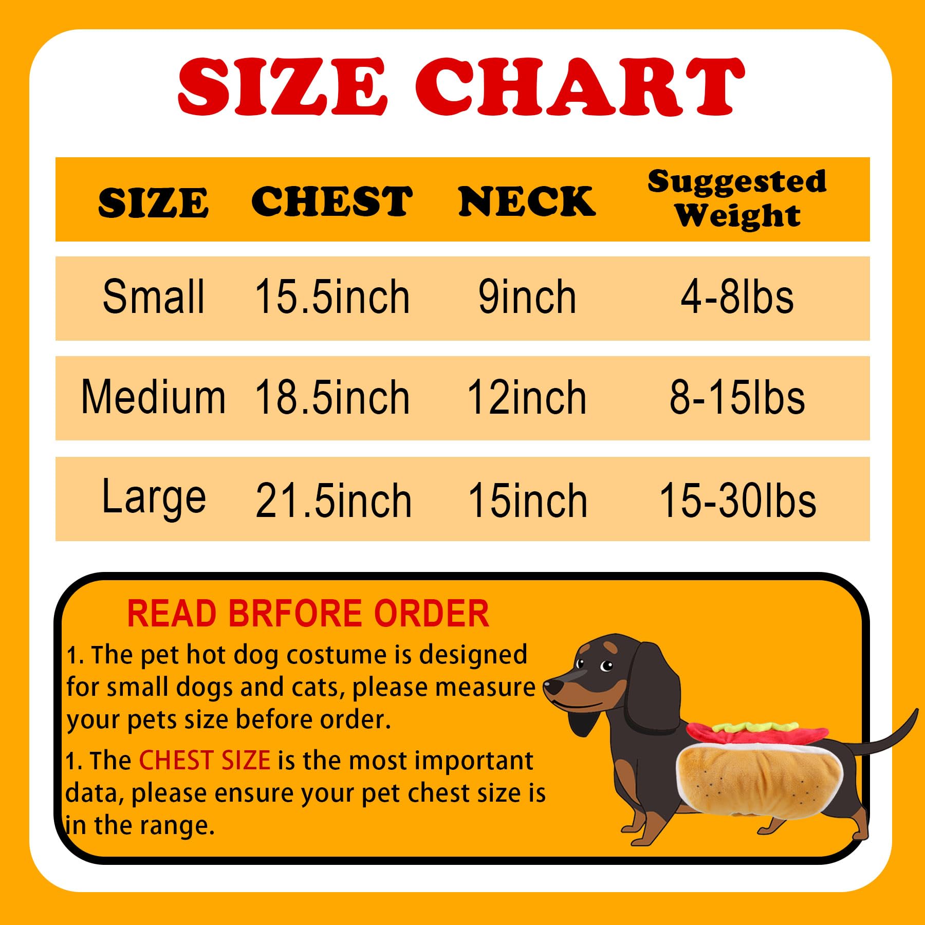 GOYOSWA Dog Hot Dog Costume, Dog Halloween Costumes The Dachshund Zone