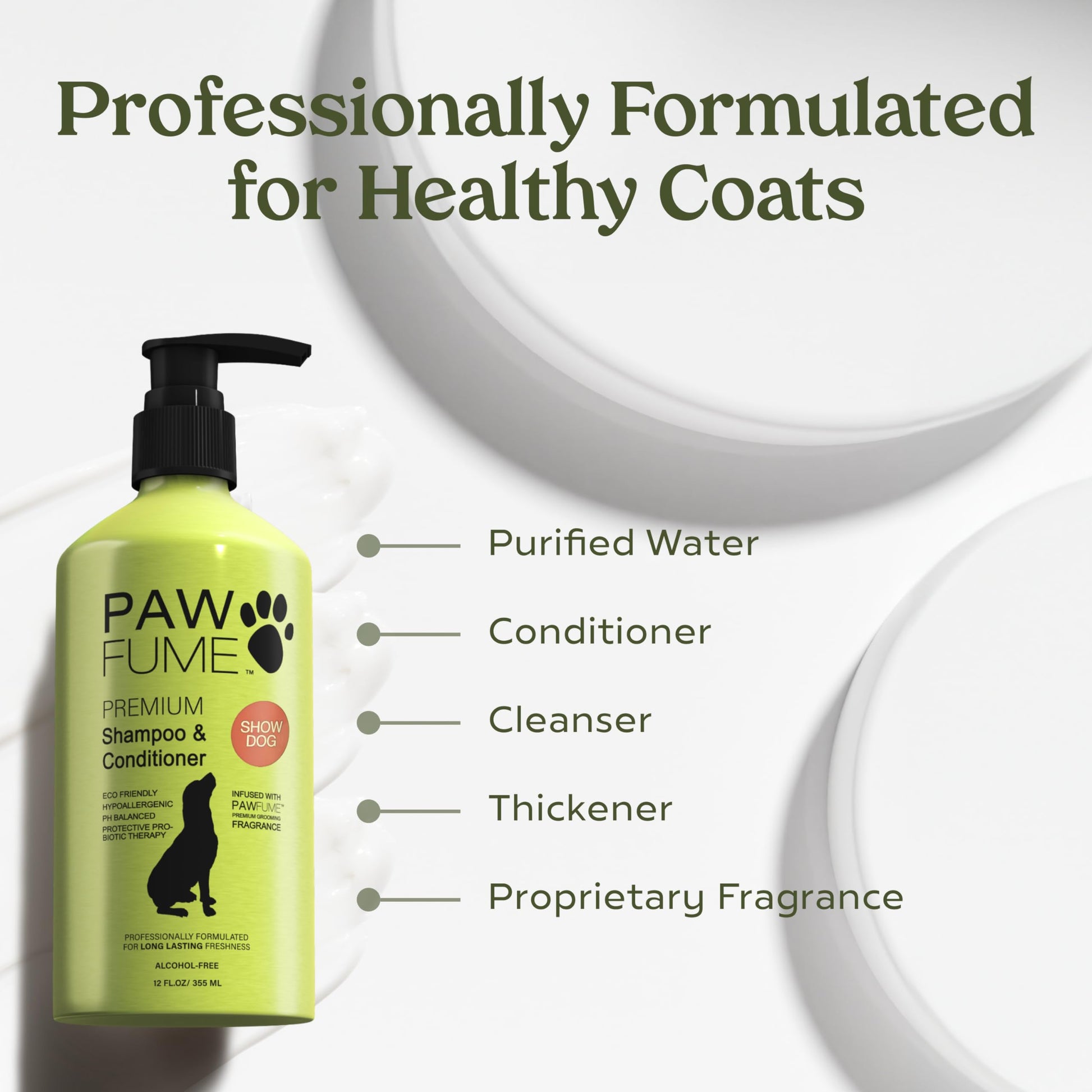 PAWFUME Deshedding Dog Shampoo and Conditioner, Show Dog The Dachshund Zone
