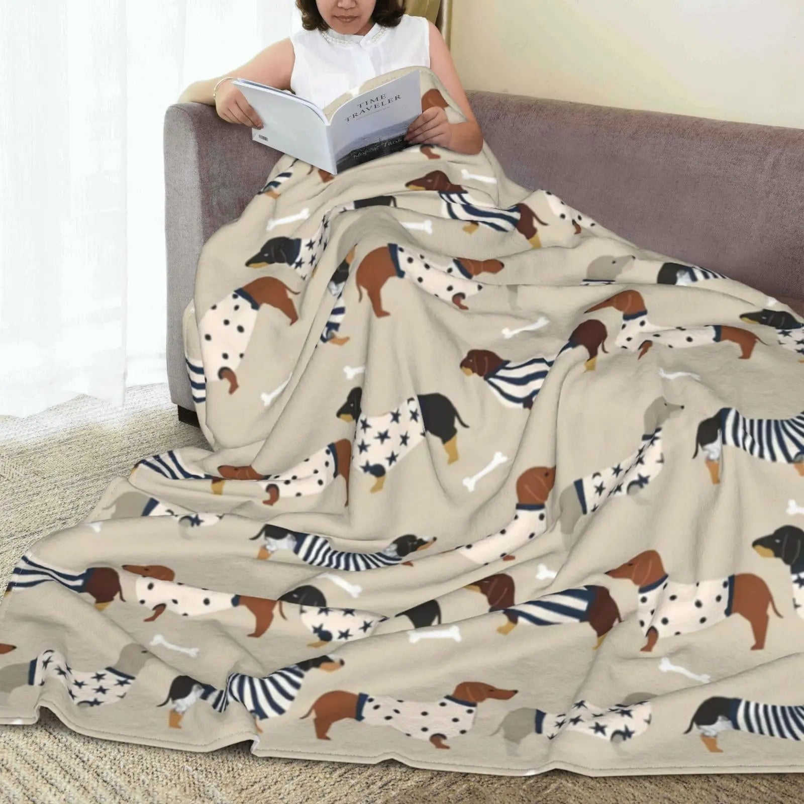 Dachshunds Dog Flannel Fleece Bed Throw Blanket The Dachshund Zone