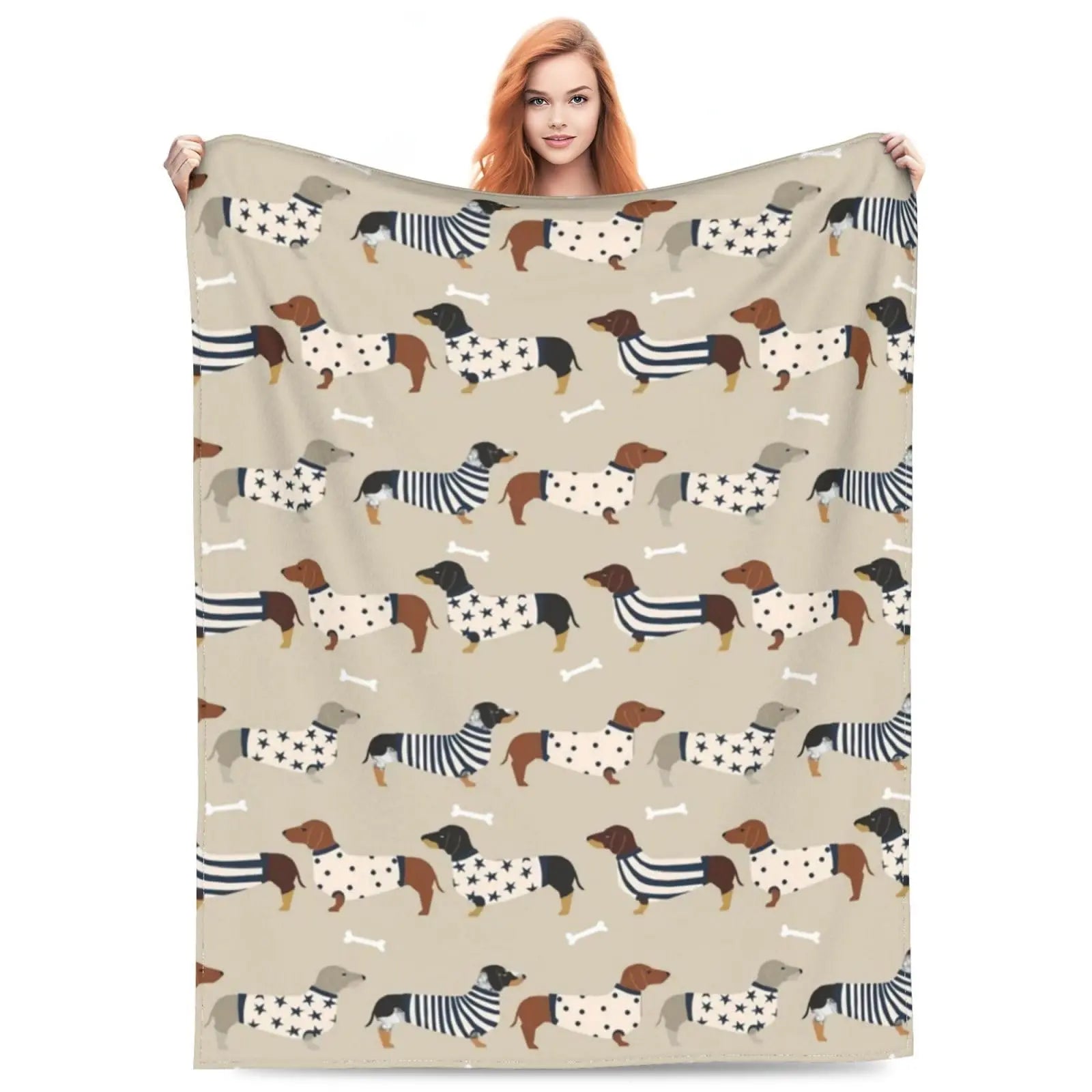 Dachshunds Dog Flannel Fleece Bed Throw Blanket The Dachshund Zone