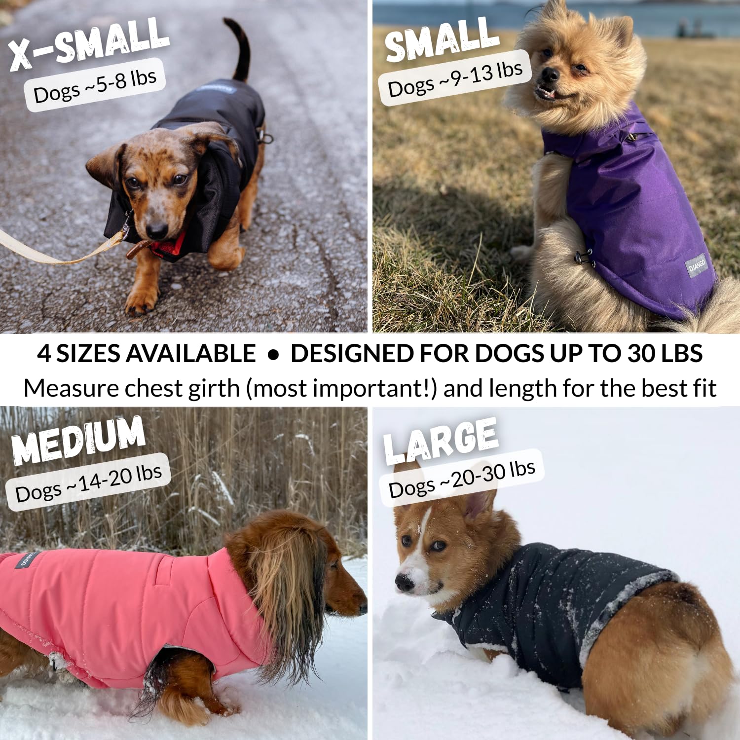 DJANGO Puffer Dog Coat – Warm Winter Dog Jacket & Water-Repellent Insulated Puffer Vest The Dachshund Zone