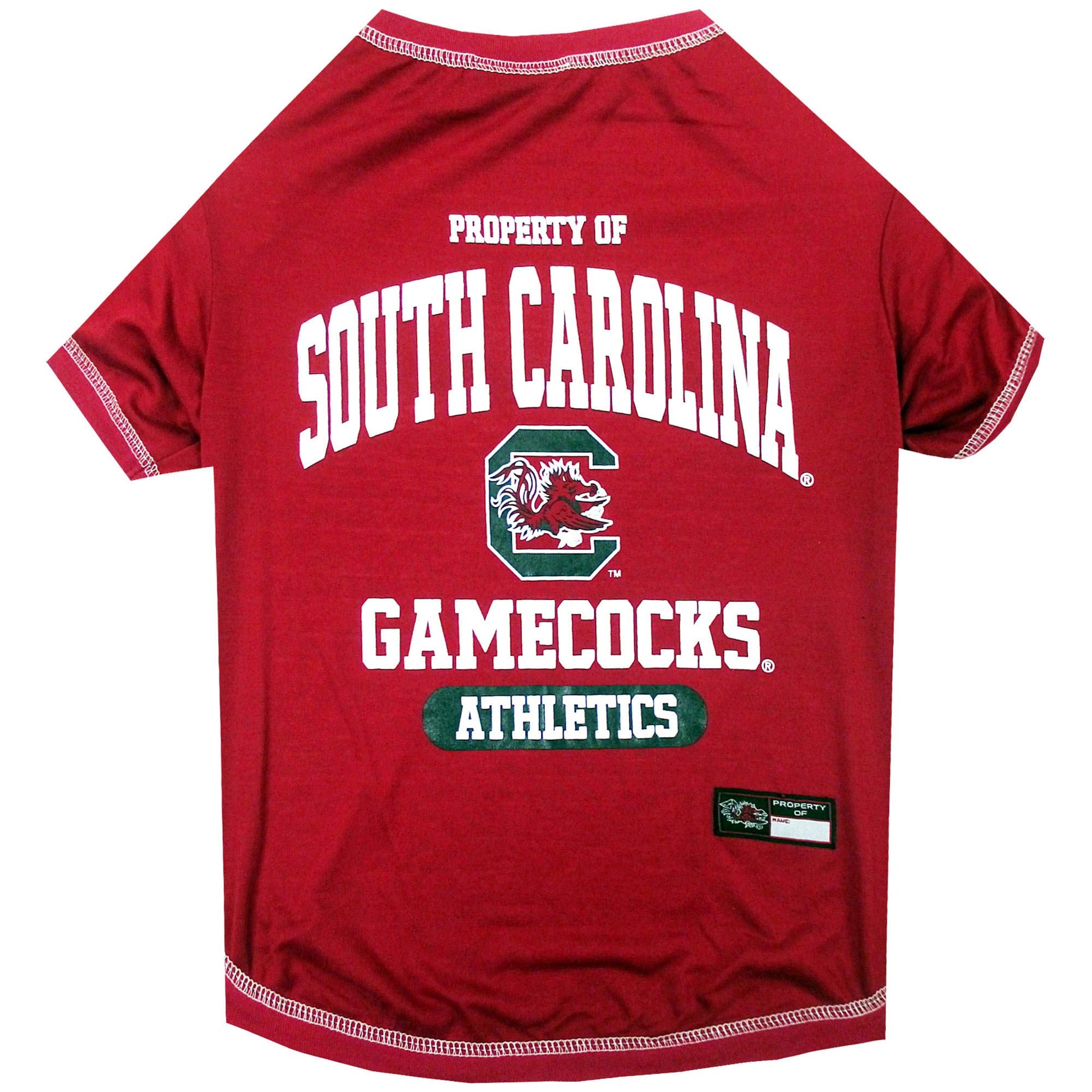 Pets First Collegiate SOUTH CAROLINA GAMECOCKS Dog T-Shirt, X-Small. - Licensed Shirt for Pets Team Colored with Team Logos.- Premium Stretchable Materials for the Comfrot of your Dog & Cat. The Dachshund Zone