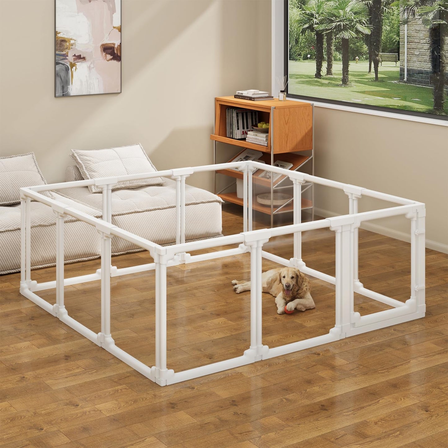 Erinnyees Transparent Acrylic Dog Playpen-Indoor Puppy Play Pen for Small/Medium Dogs,Dog Fence Pet Playpen for Indoors, Safe Enclosure for Puppies & Dogs(12Panel) The Dachshund Zone
