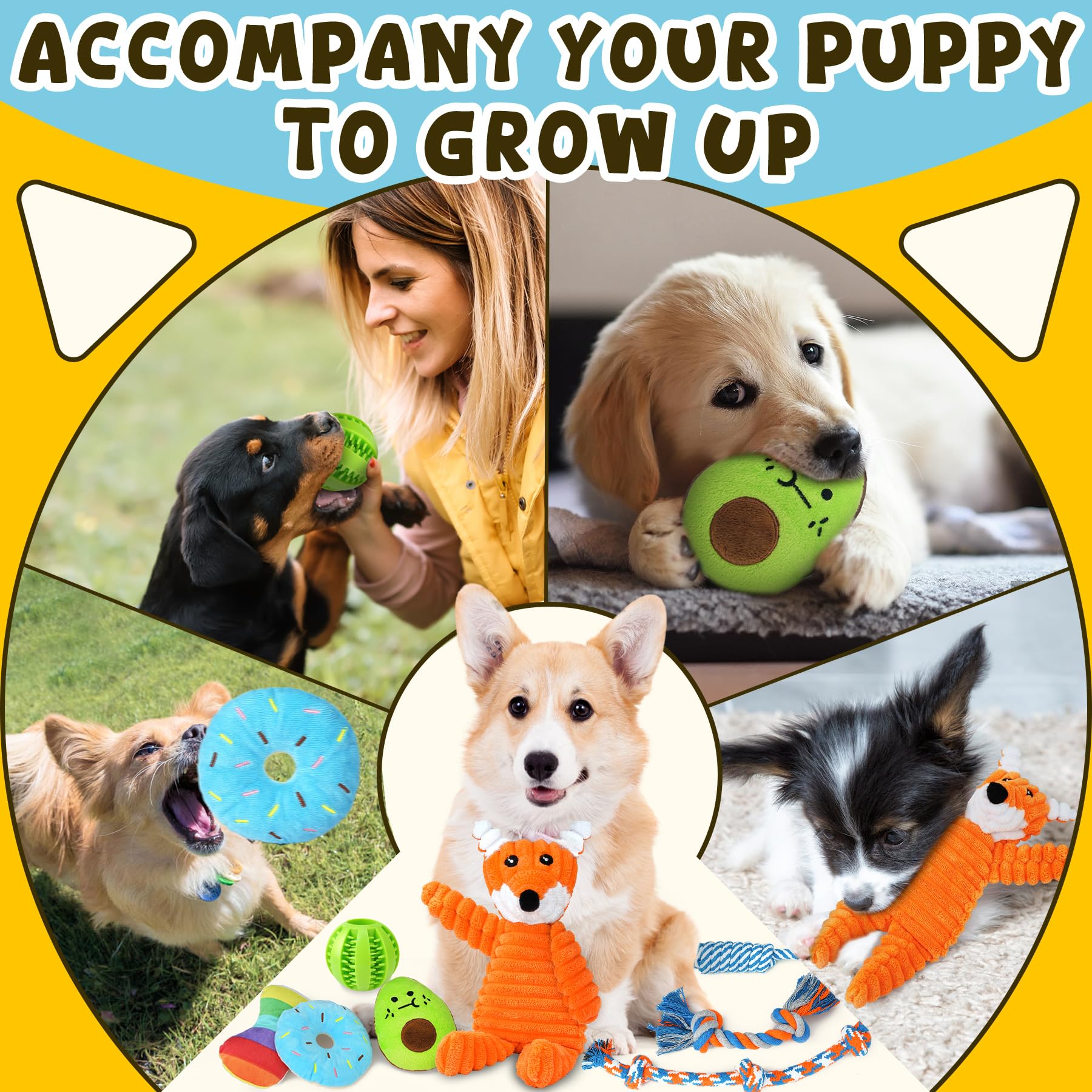 Zeaxuie 9 Pack Luxury Puppy Toys for Teething Small Dogs The Dachshund Zone