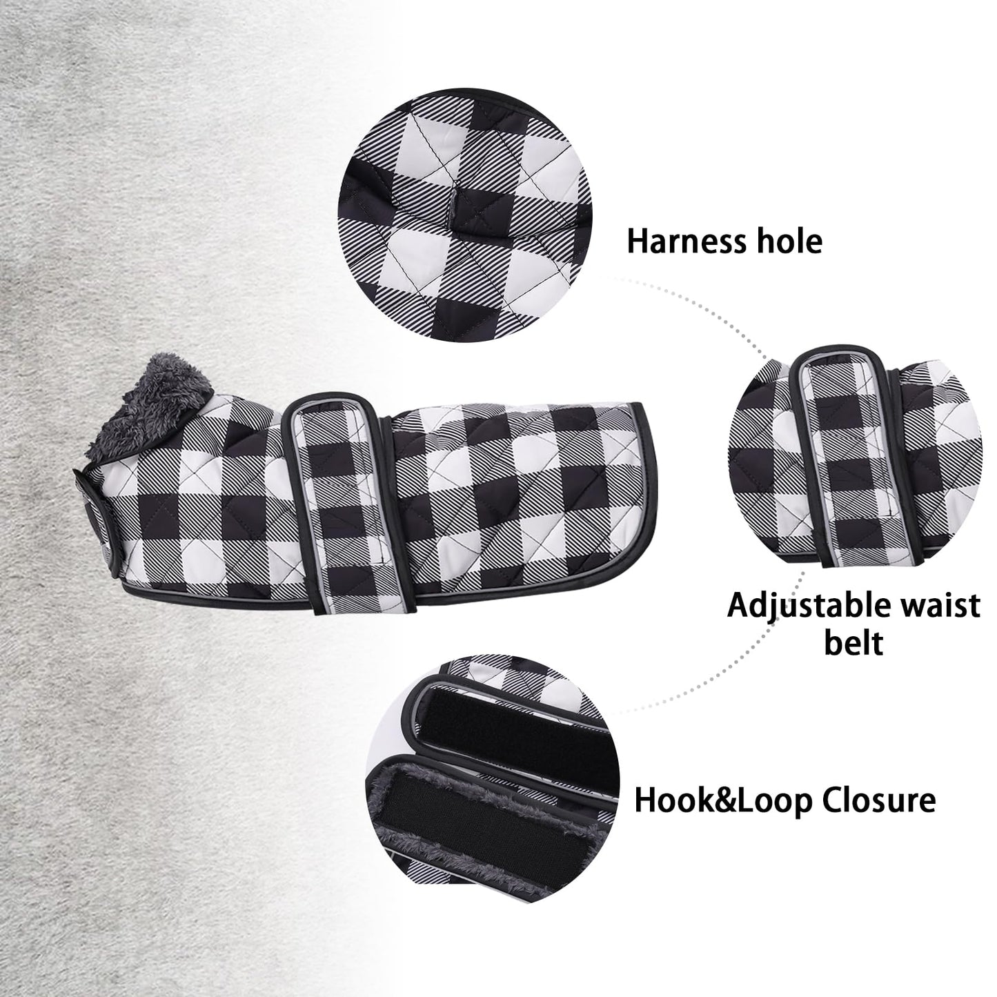 Geyecete Waterproof Warm Thermal Quilted Dachshund Coat with Warm Fleecy Lining Inside The Dachshund Zone