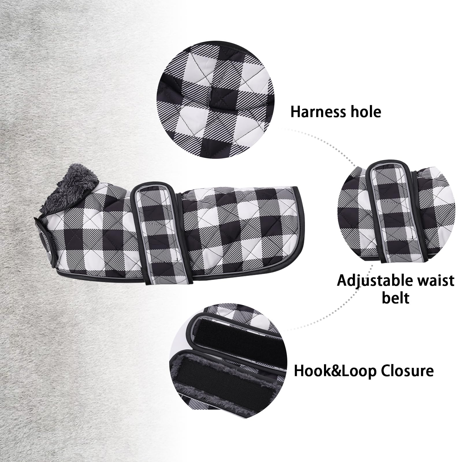 Geyecete Waterproof Warm Thermal Quilted Dachshund Coat with Warm Fleecy Lining Inside The Dachshund Zone