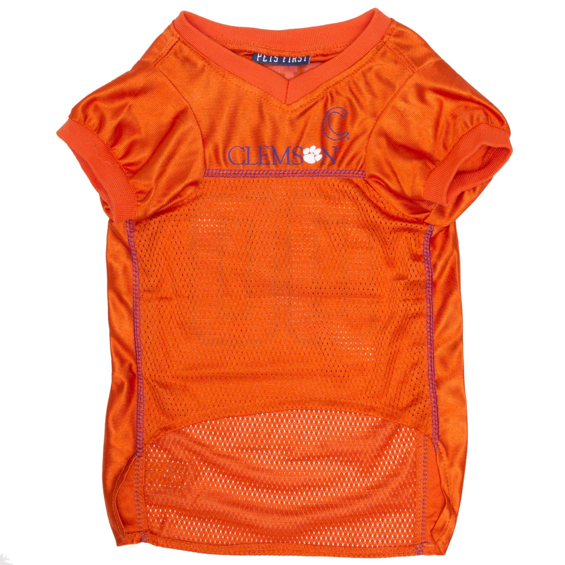 Pets First NCAA College Clemson Tigers Mesh Jersey for DOGS & CATS, X-Small.Licensed Dog Jersey with your Favorite Football/Basketball College Team The Dachshund Zone
