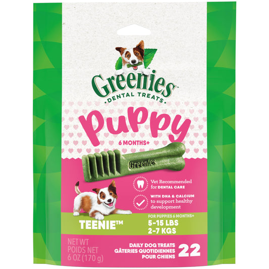Greenies Puppy Teenie Size Dental Dog Treats The Dachshund Zone