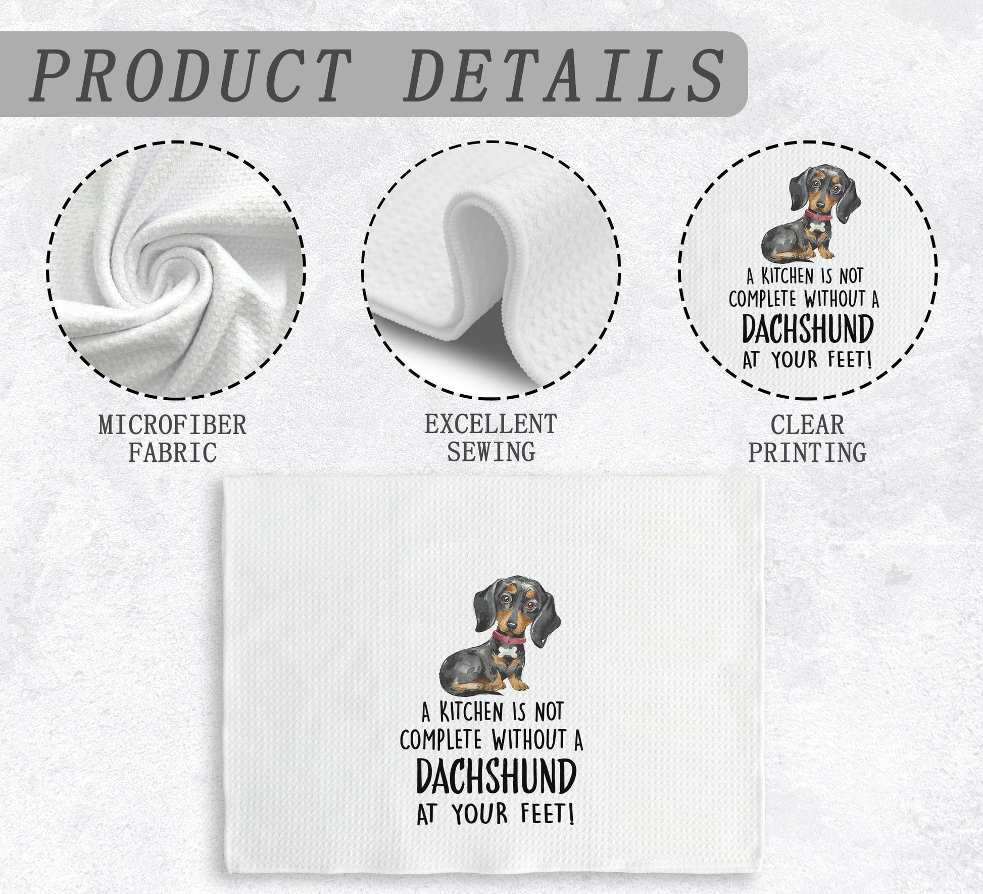 Dachshund Kitchen or Bath Tea Towels The Dachshund Zone