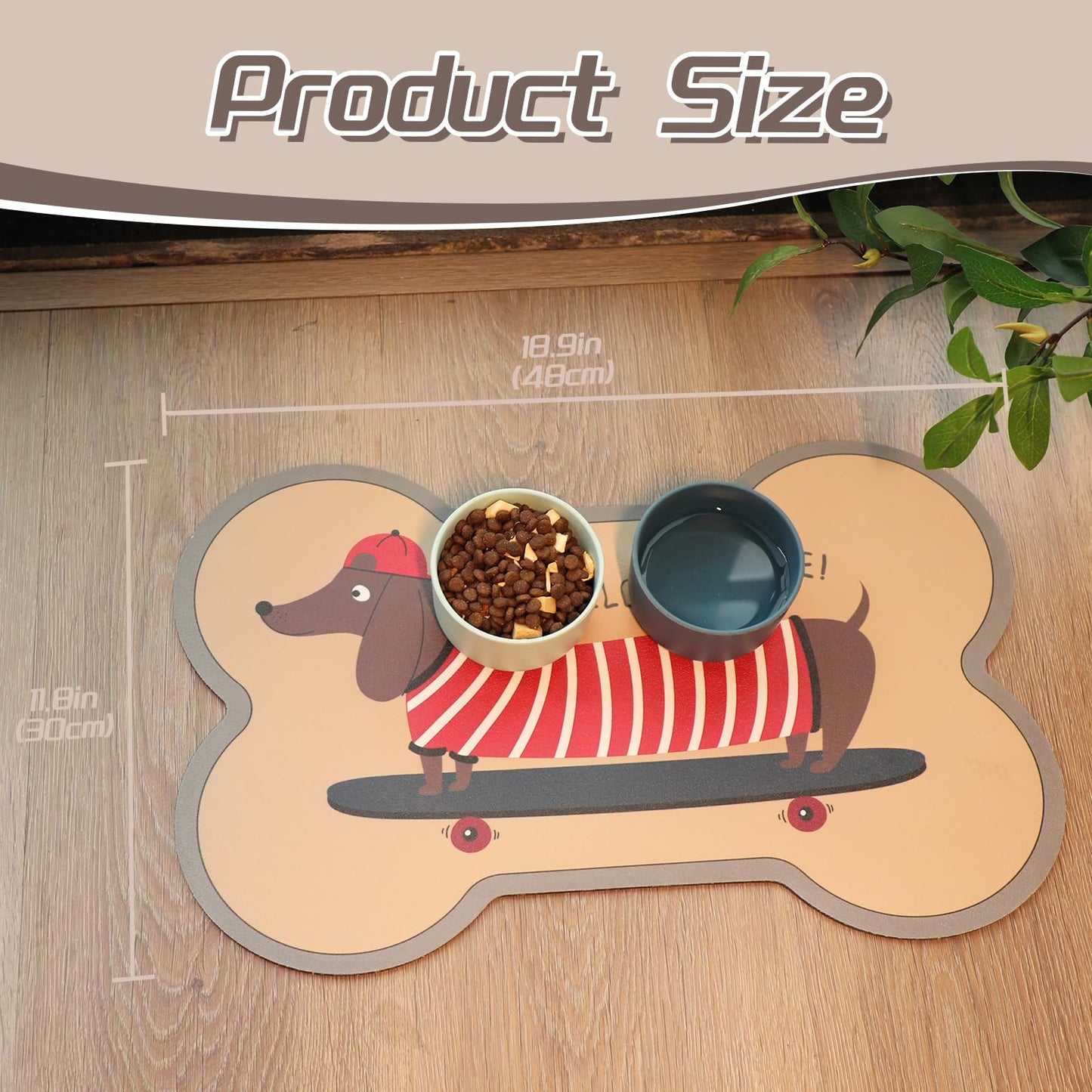 Le courant Feeding Plastic Placemat for Food and Water Bowl The Dachshund Zone