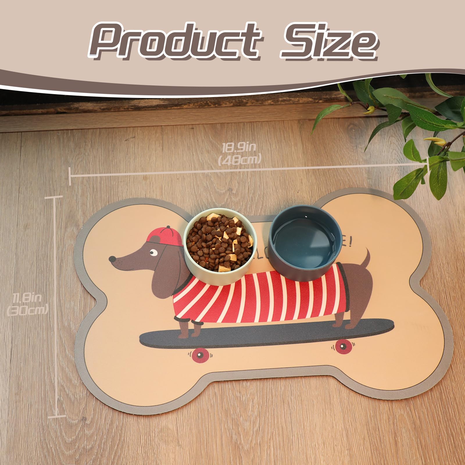 Le courant Feeding Plastic Placemat for Food and Water Bowl The Dachshund Zone