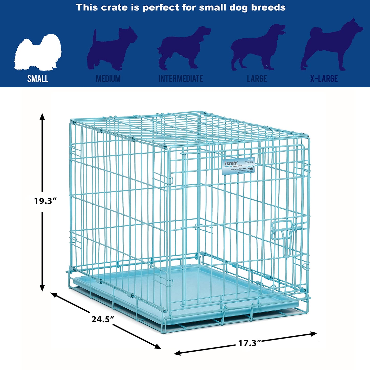 Blue Fashion Puppy Crate The Dachshund Zone