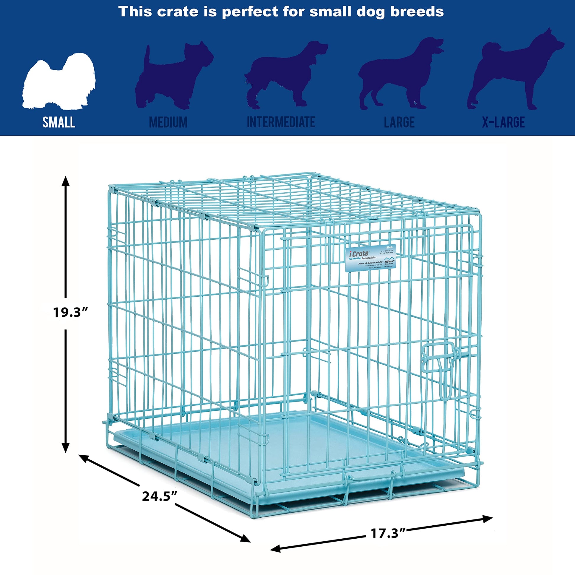 Blue Fashion Puppy Crate The Dachshund Zone