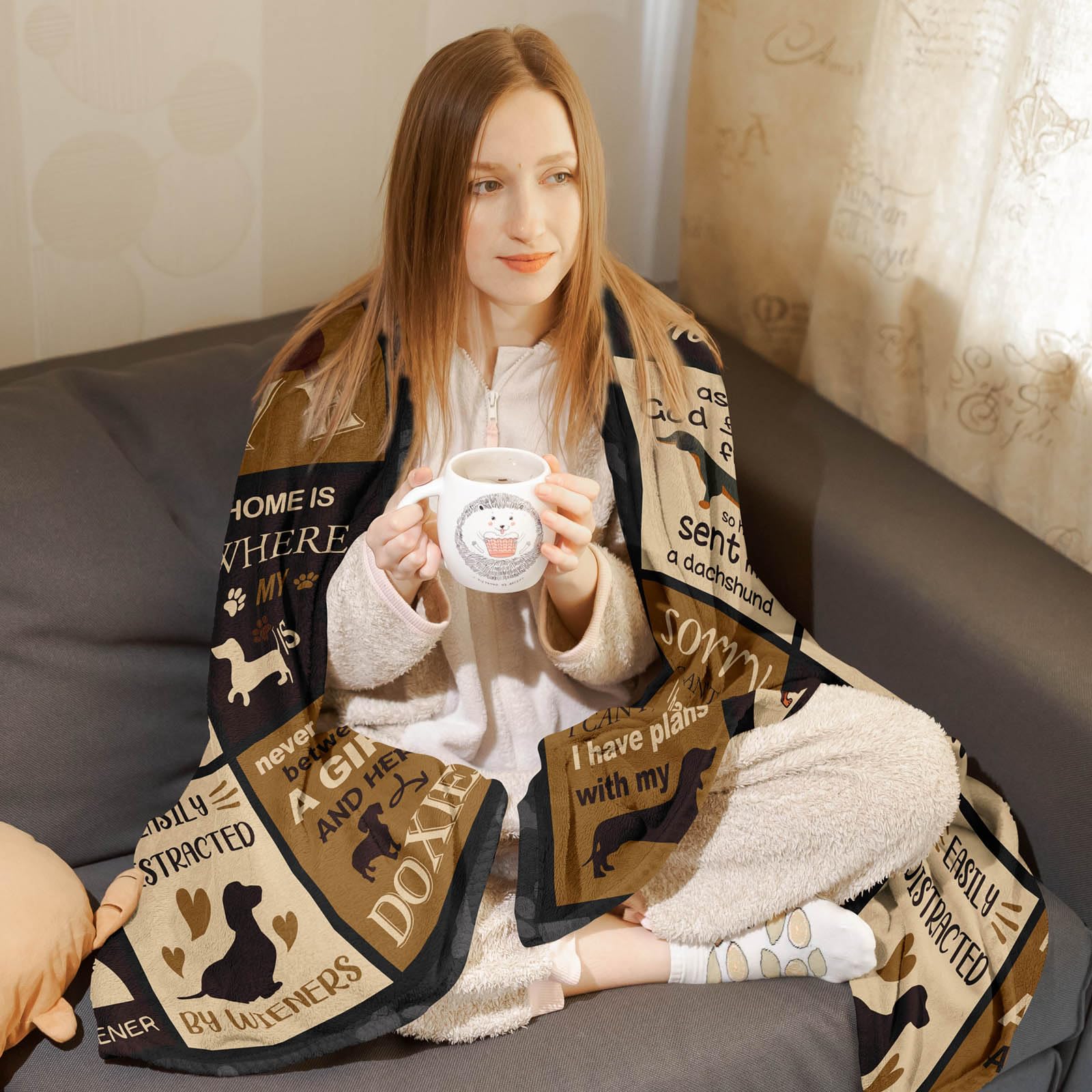 Peliny Chrid Dachshund Gifts for Women Blanket The Dachshund Zone