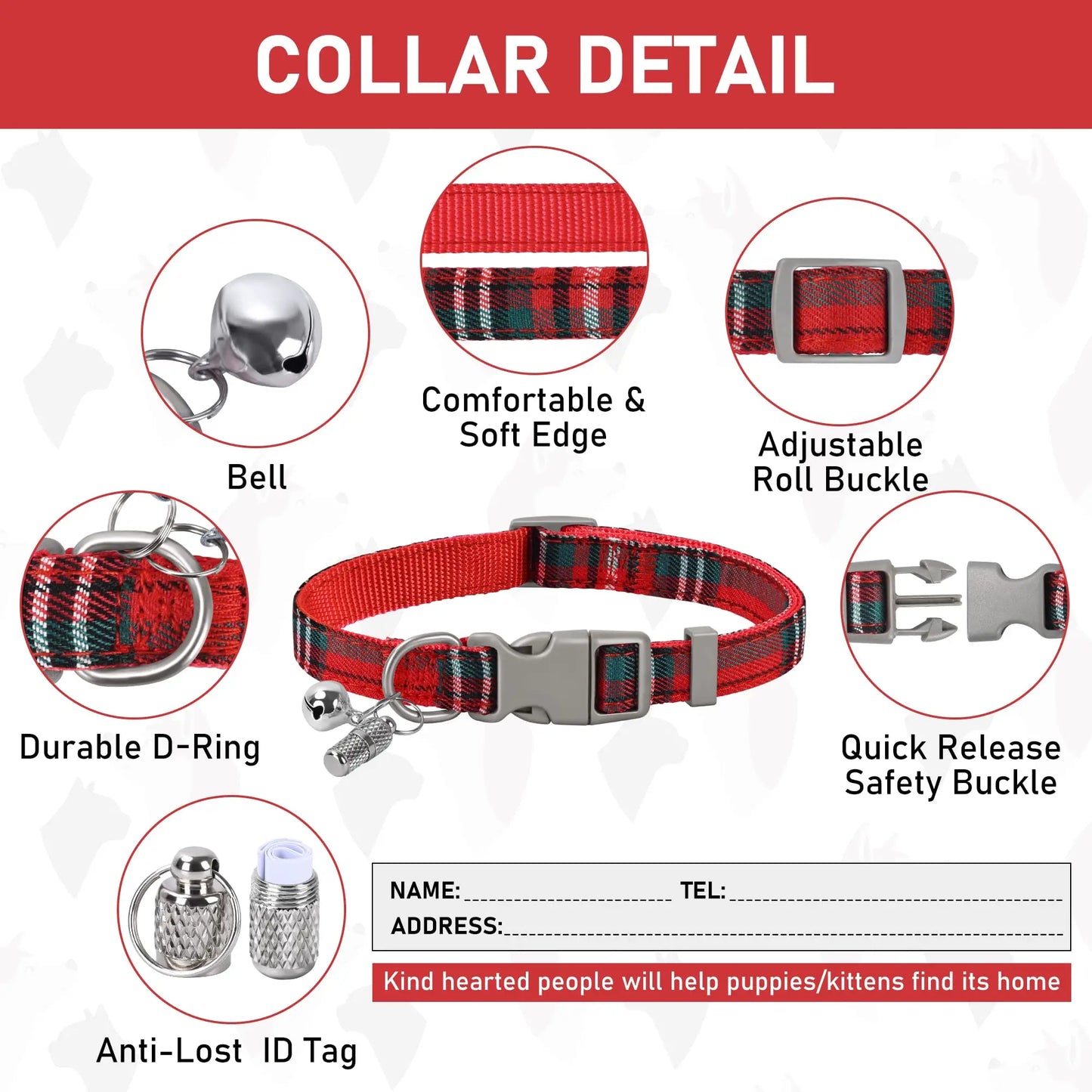 Small Dog Harness Collar and Leash Set, Reflective The Dachshund Zone