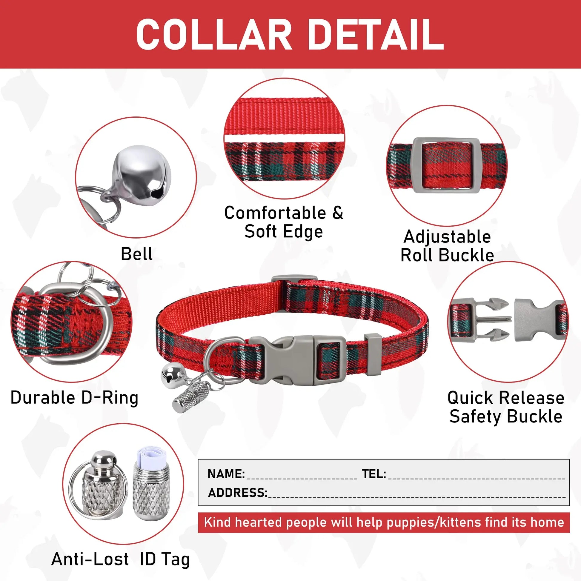 Small Dog Harness Collar and Leash Set, Reflective The Dachshund Zone
