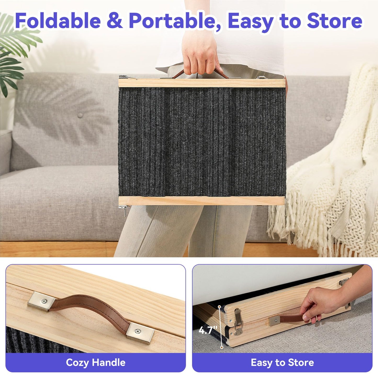 2025 Upgraded Dog Ramp for Couch, Foldable Small Dog Ramp The Dachshund Zone