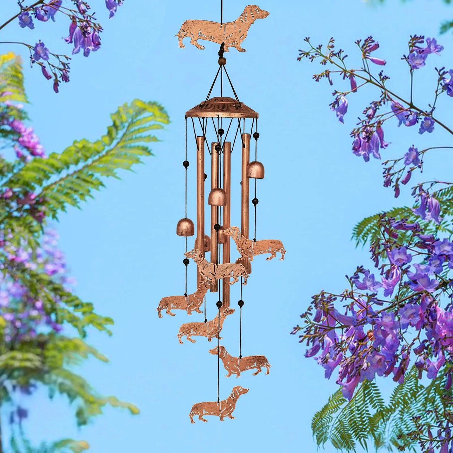 Dachshund Dog Wind Chimes for Outside,Metal Windchimes, Gifts The Dachshund Zone