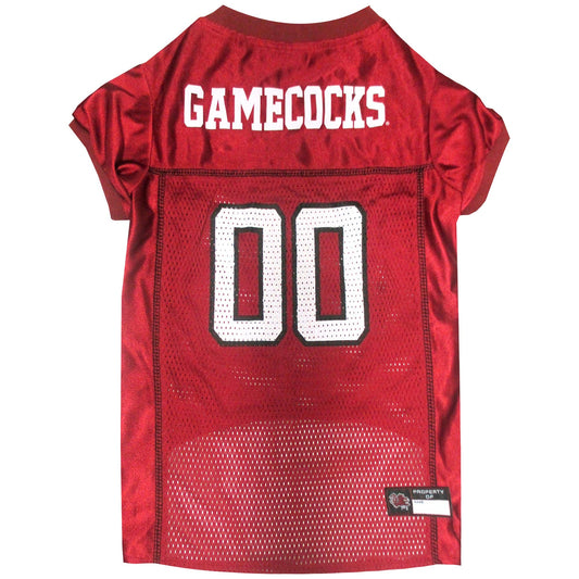 Pets First NCAA College South Carolina Gamecocks Mesh Jersey for DOGS & CATS, X-Small.Licensed Dog Jersey with your Favorite Football/Basketball College Team The Dachshund Zone