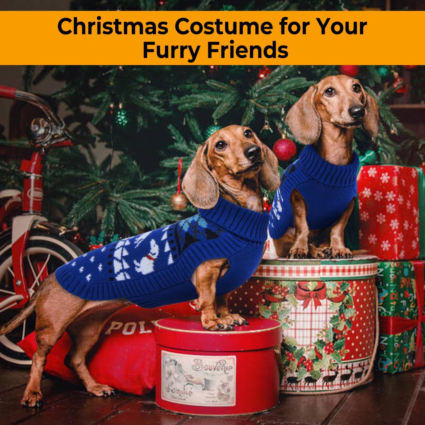 Leletail Dachshund Sweater, Turtleneck Dog Sweater The Dachshund Zone