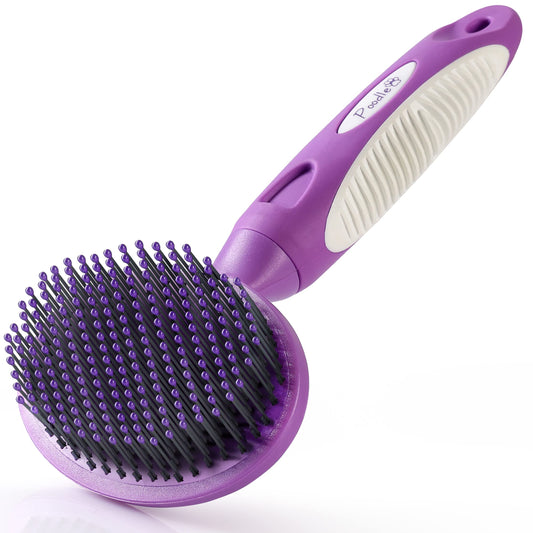 Round Bristle Pet Brush for Dogs and Cats - Soft Dog Brush for Grooming Short or Long Hair The Dachshund Zone