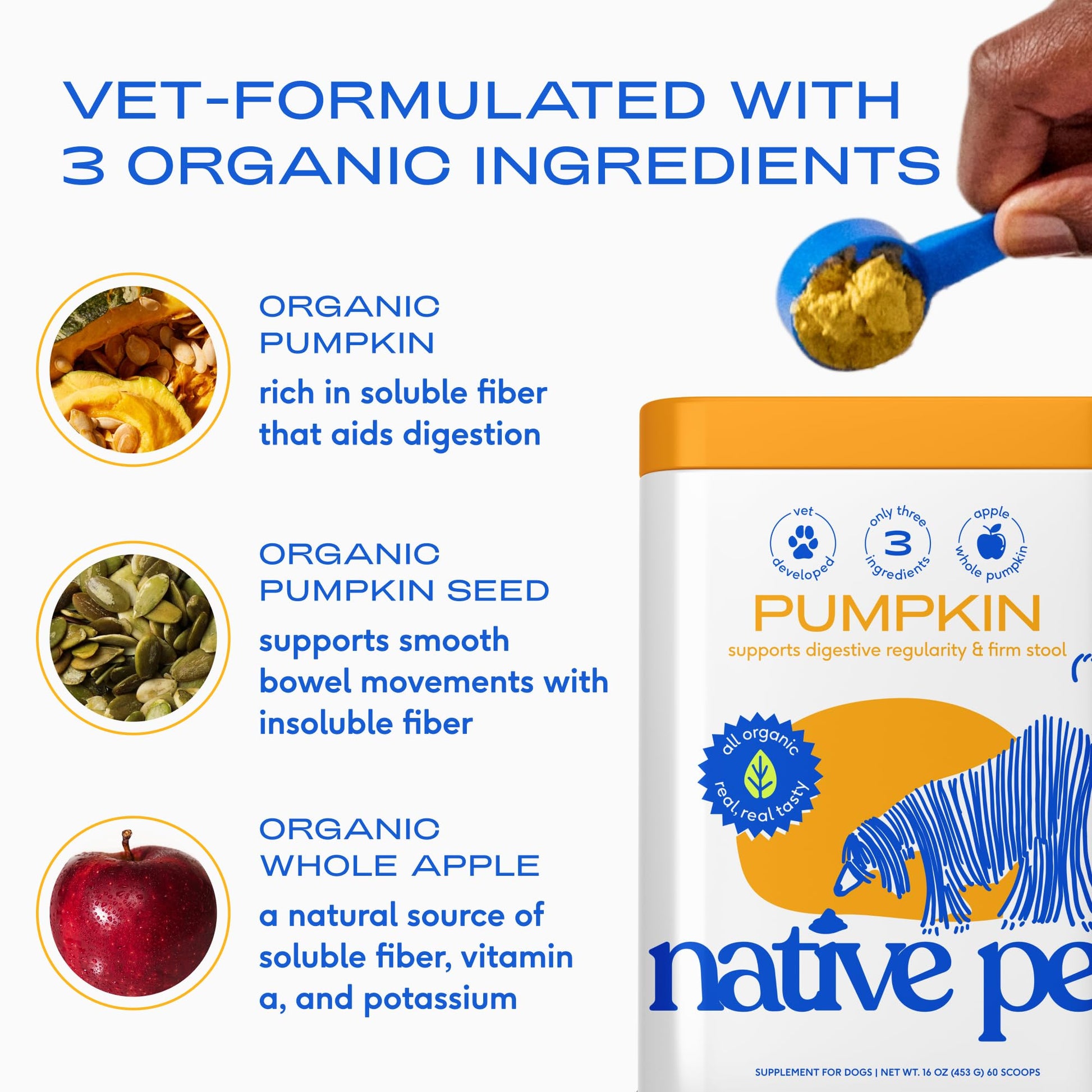 Native Pet Pumpkin for Dogs - Organic Dog Food Topper Powder The Dachshund Zone