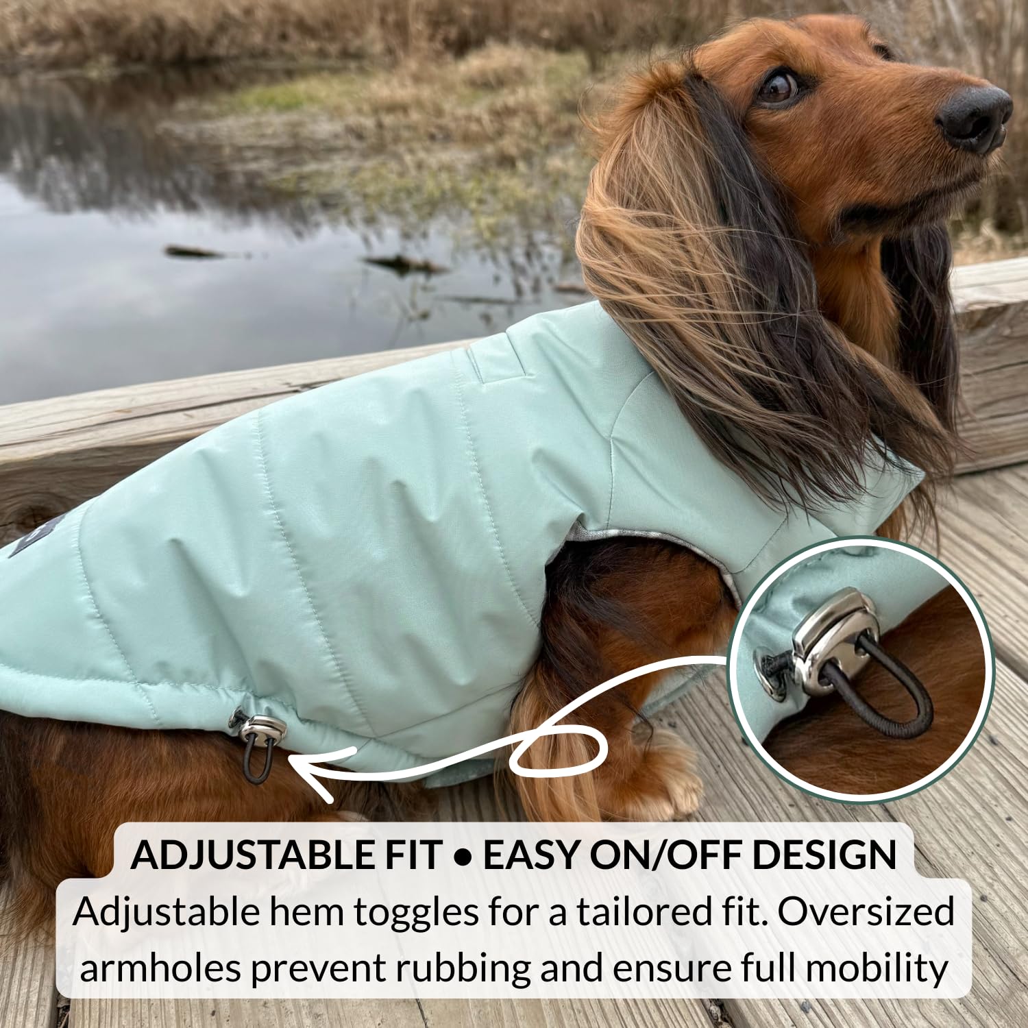 DJANGO Puffer Dog Coat – Warm Winter Dog Jacket & Water-Repellent Insulated Puffer Vest The Dachshund Zone
