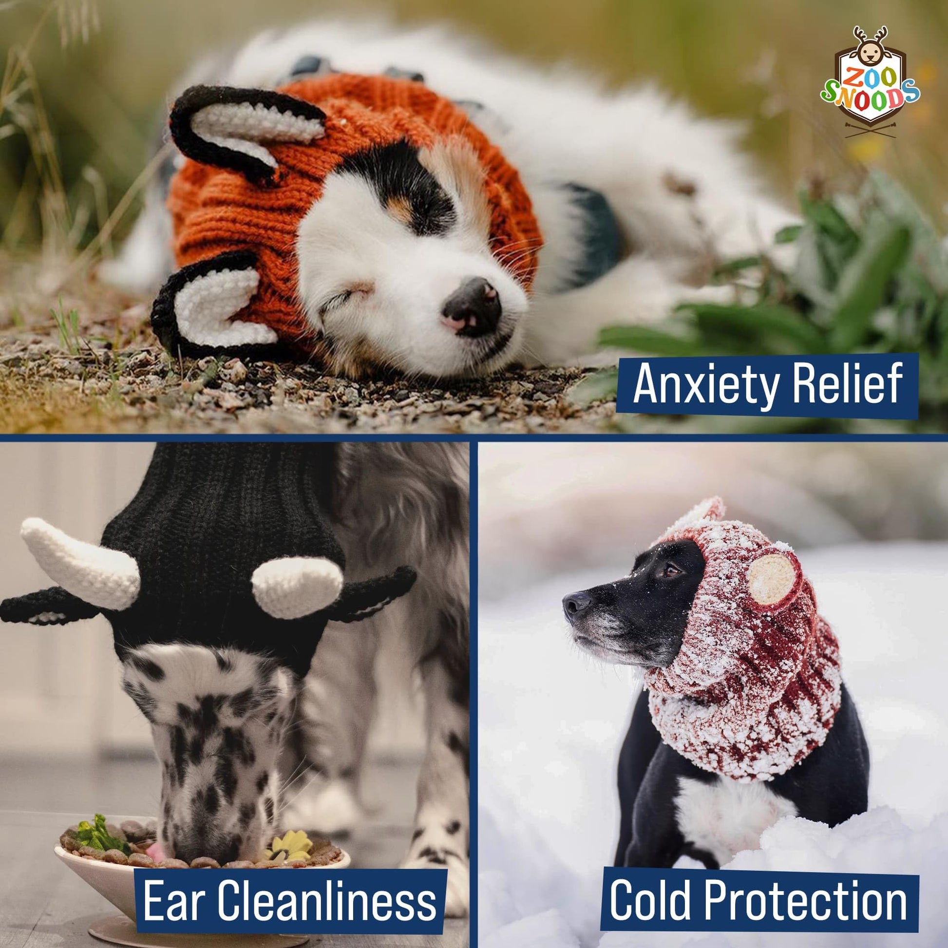 Zoo Snoods Rooster Costume - Knit Chicken Dog Snood Ear Wrap for Pets, Warm Neck Cover for Halloween and Winter (Small) The Dachshund Zone