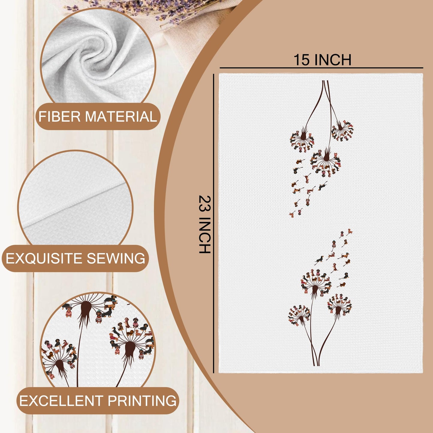 BitKAM Dachshund Kitchen Towels The Dachshund Zone