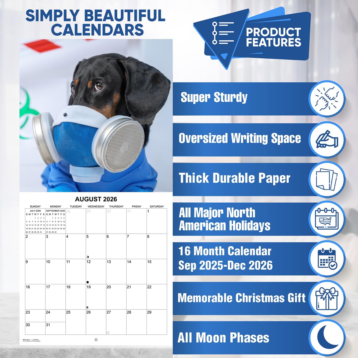 2026 Dachshunds at Work Monthly Wall Calendar The Dachshund Zone