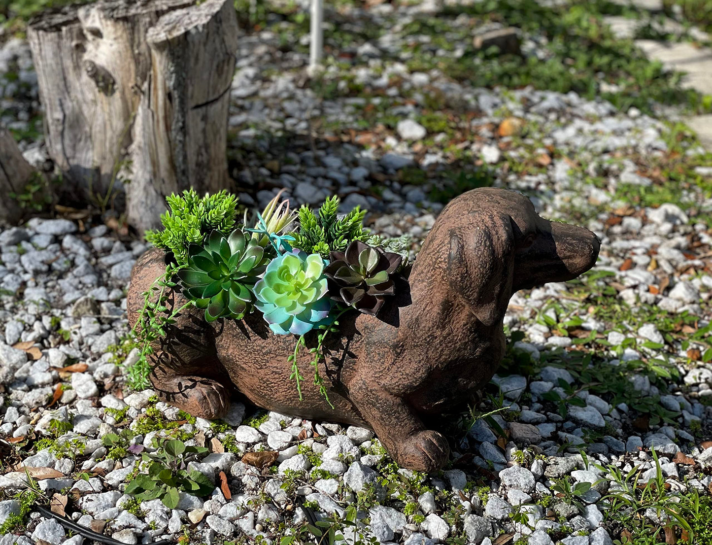 Whimsical Dachshund Dog Resin Planter The Dachshund Zone