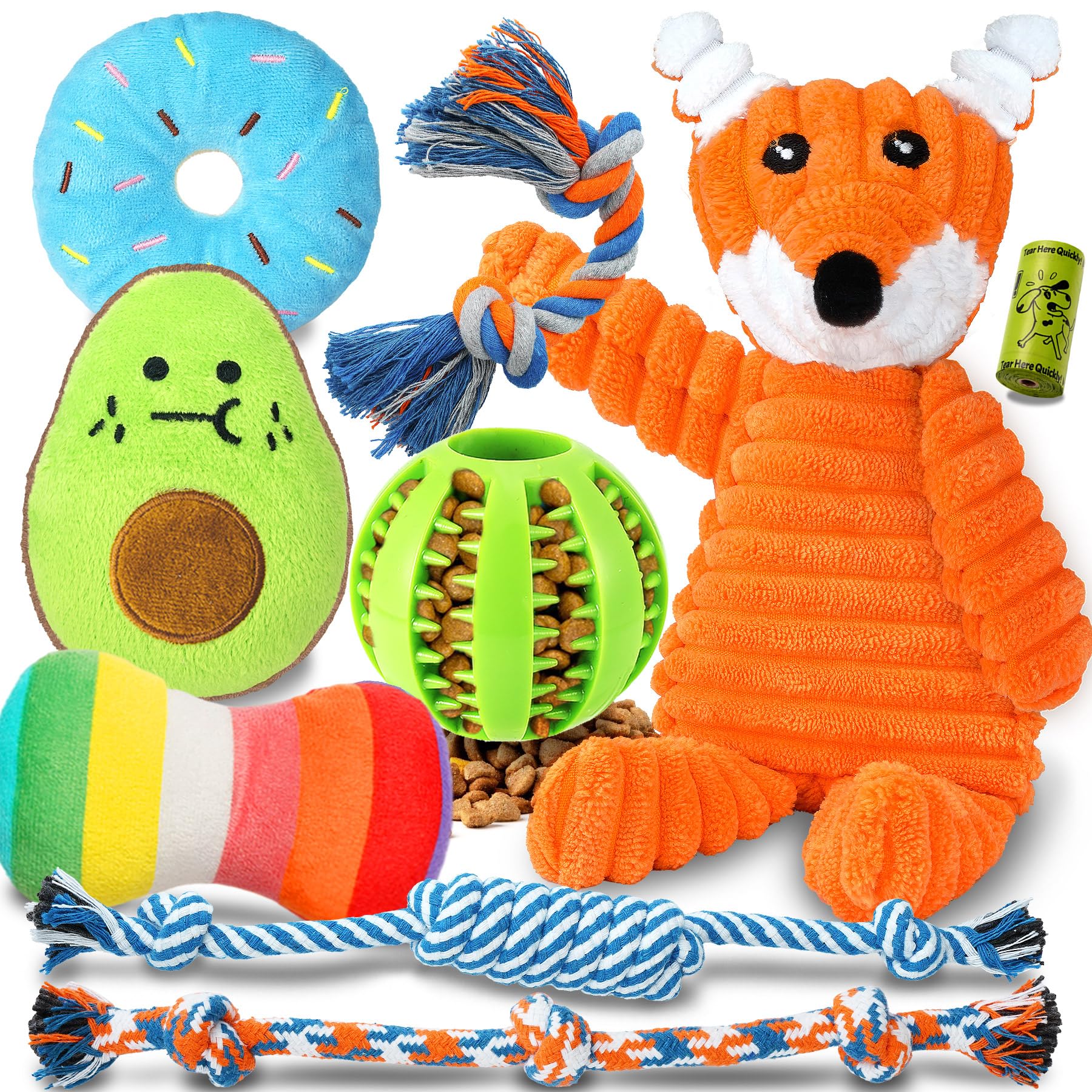 Zeaxuie 9 Pack Luxury Puppy Toys for Teething Small Dogs The Dachshund Zone