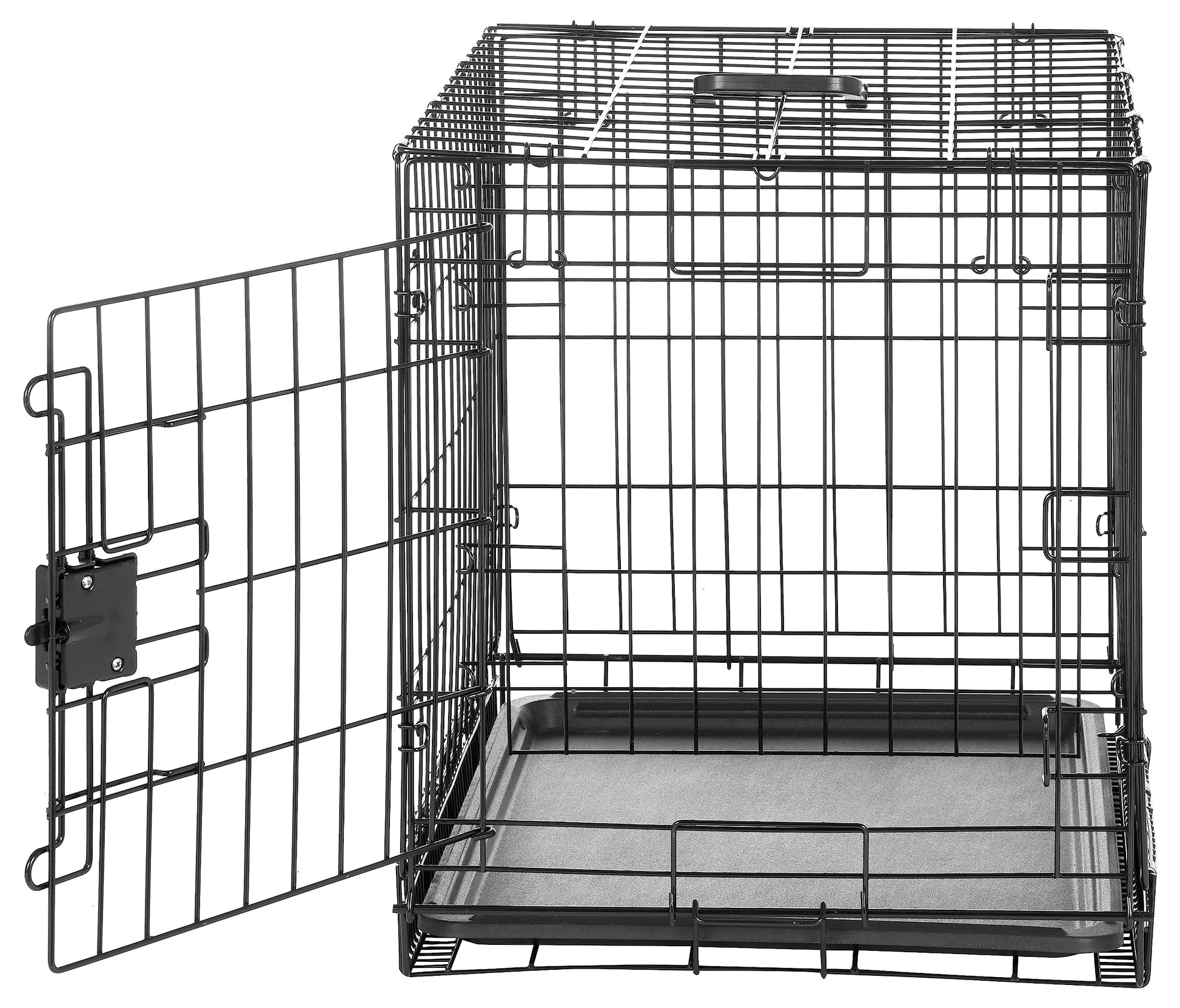 Amazon Basics Durable, Foldable Metal Wire Small Dog Crate with Tray, Single Door, 24 x 18 x 20 in, Black The Dachshund Zone