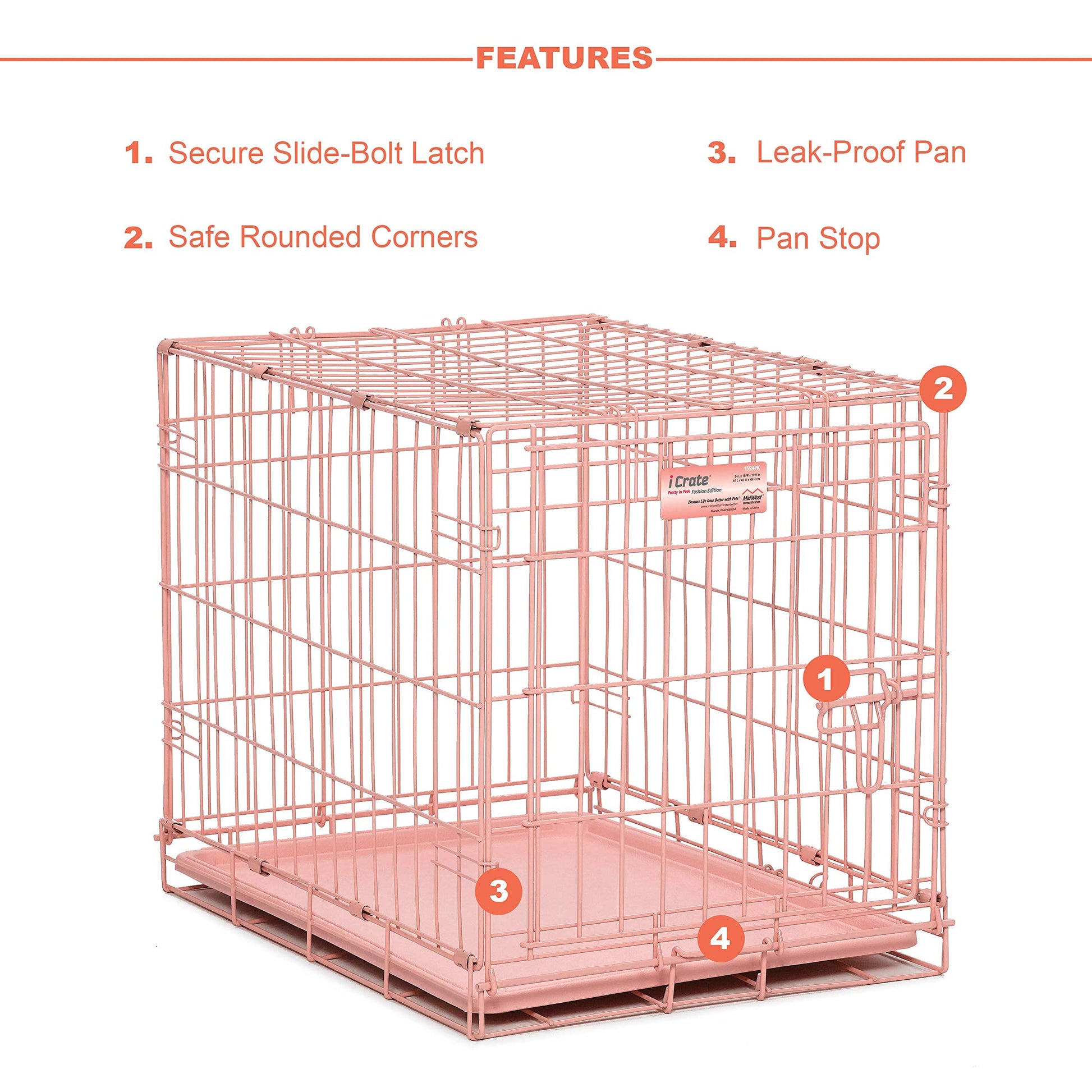 24-Inch Pink Fashion Crate The Dachshund Zone