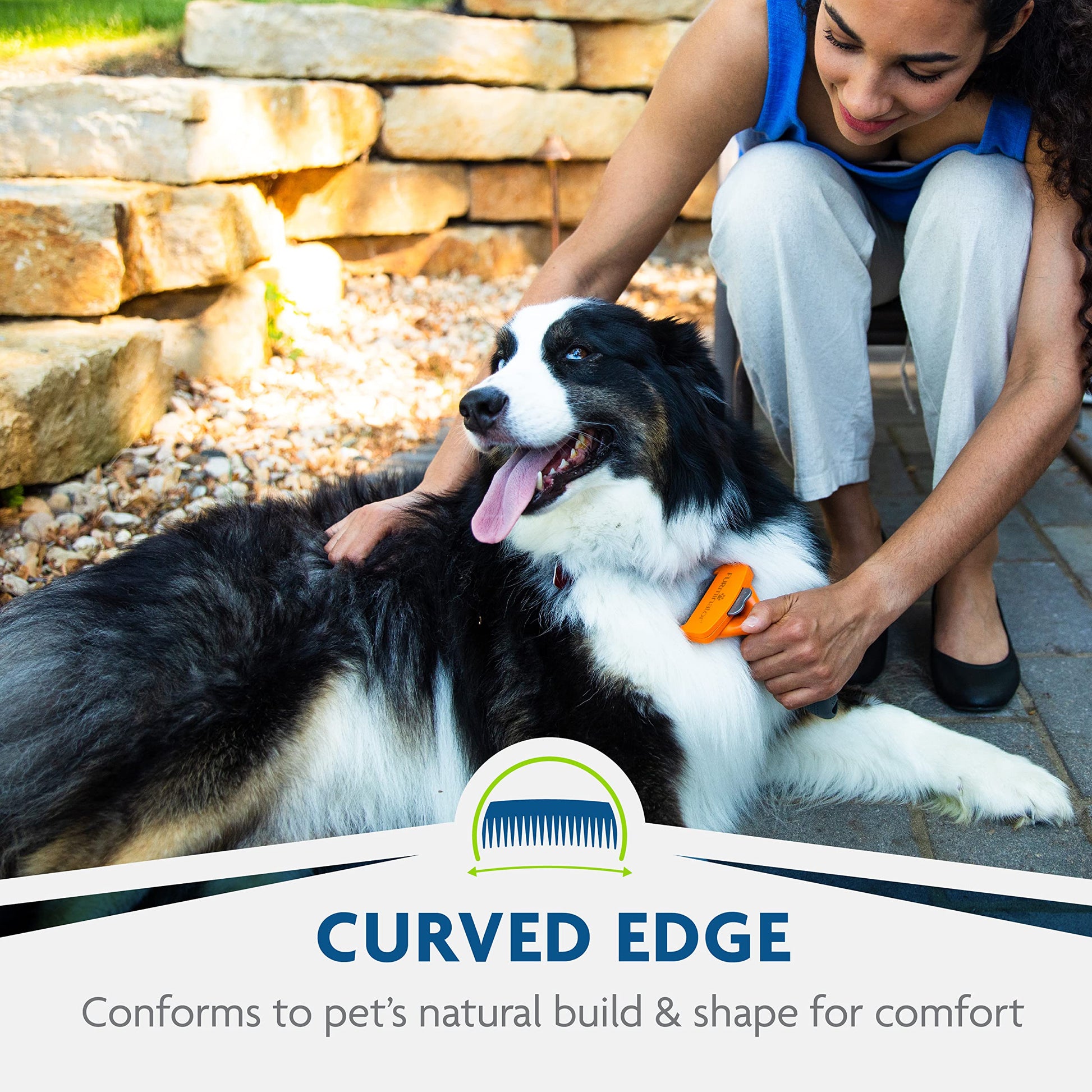 FURminator Medium Dog Undercoat deShedding Tool, Long Hair, Reduces Loose Hair from Shedding The Dachshund Zone