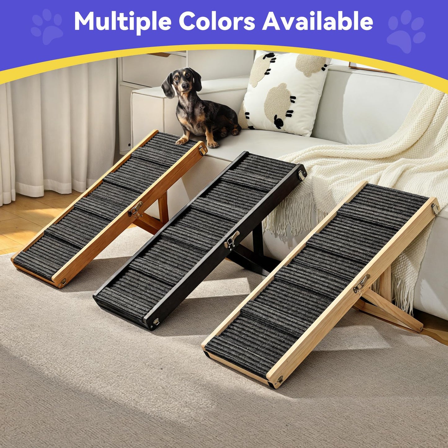 2025 Upgraded Dog Ramp for Couch, Foldable Small Dog Ramp The Dachshund Zone