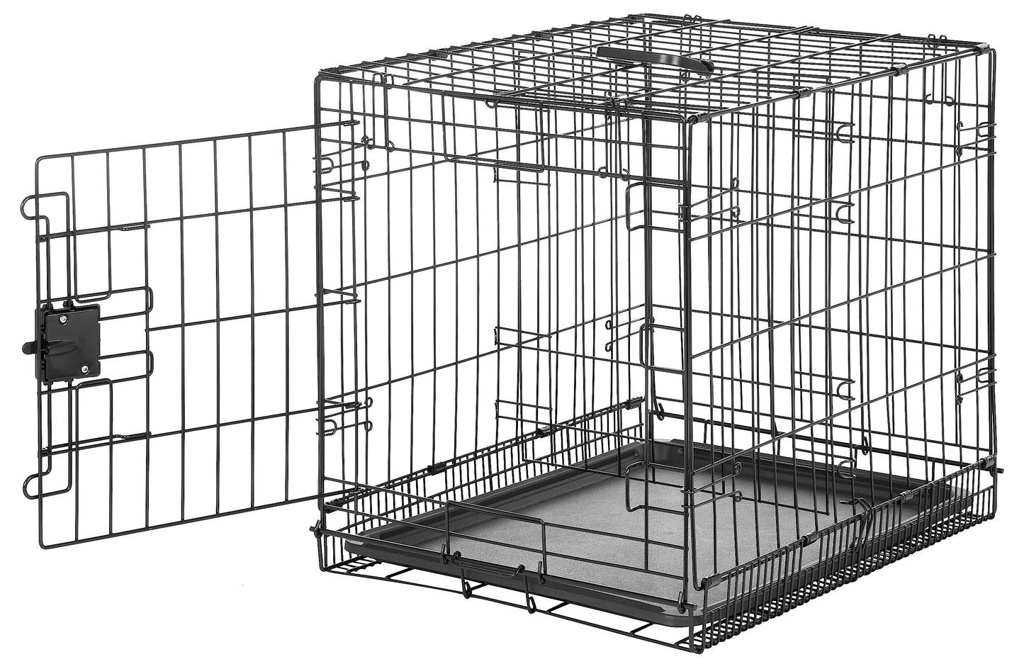 Amazon Basics Durable, Foldable Metal Wire Small Dog Crate with Tray, Single Door, 24 x 18 x 20 in, Black The Dachshund Zone